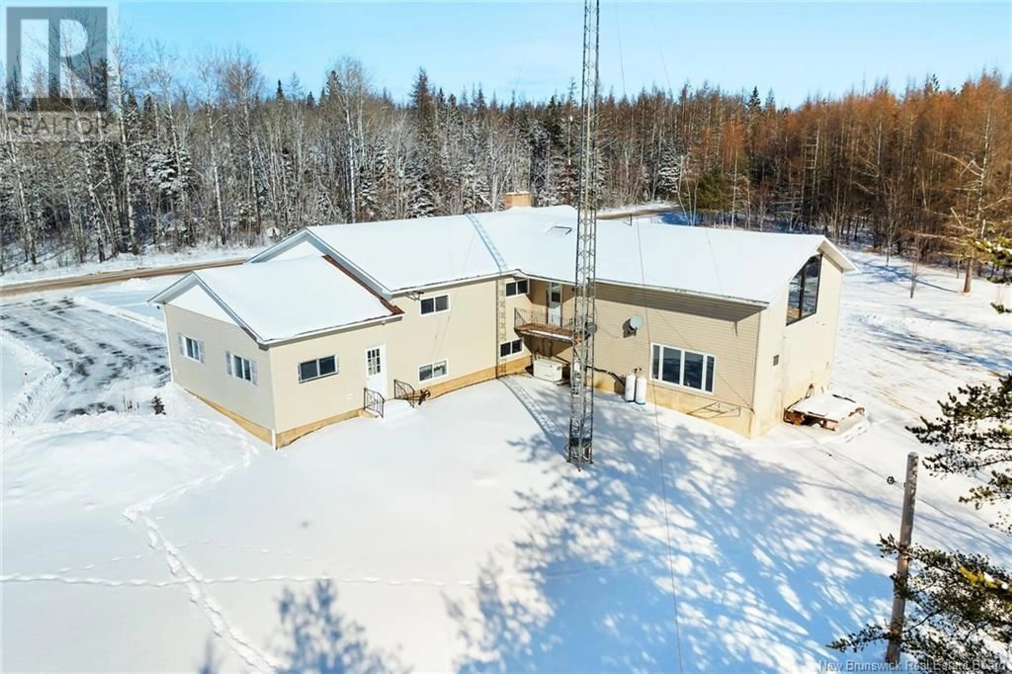 A pic from outside/outdoor area/front of a property/back of a property/a pic from drone, building for 247 Leckey Road, Chipman New Brunswick E4A1X1