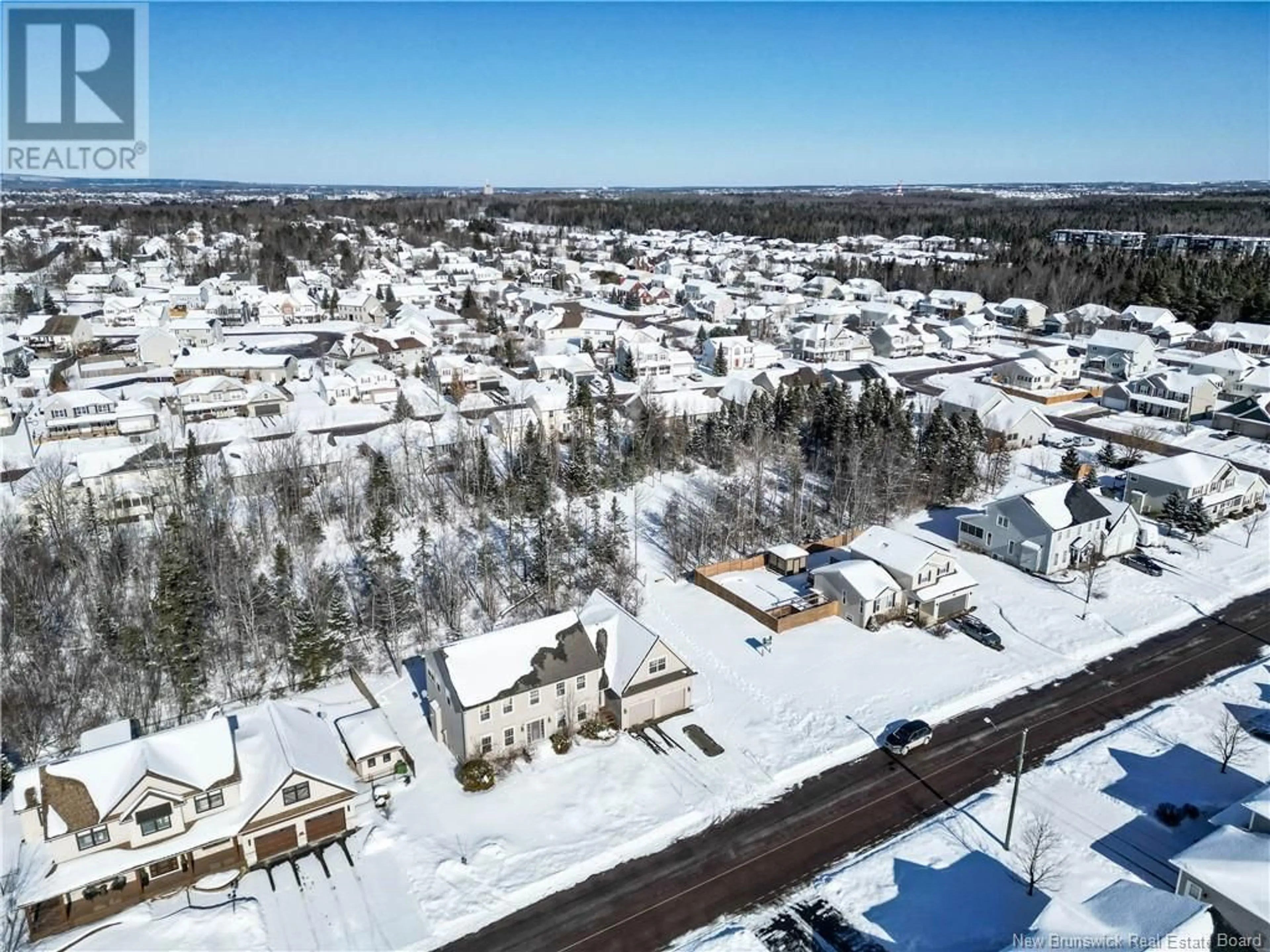 A pic from outside/outdoor area/front of a property/back of a property/a pic from drone, street for 24 Edison Crescent, Riverview New Brunswick E1B0A6