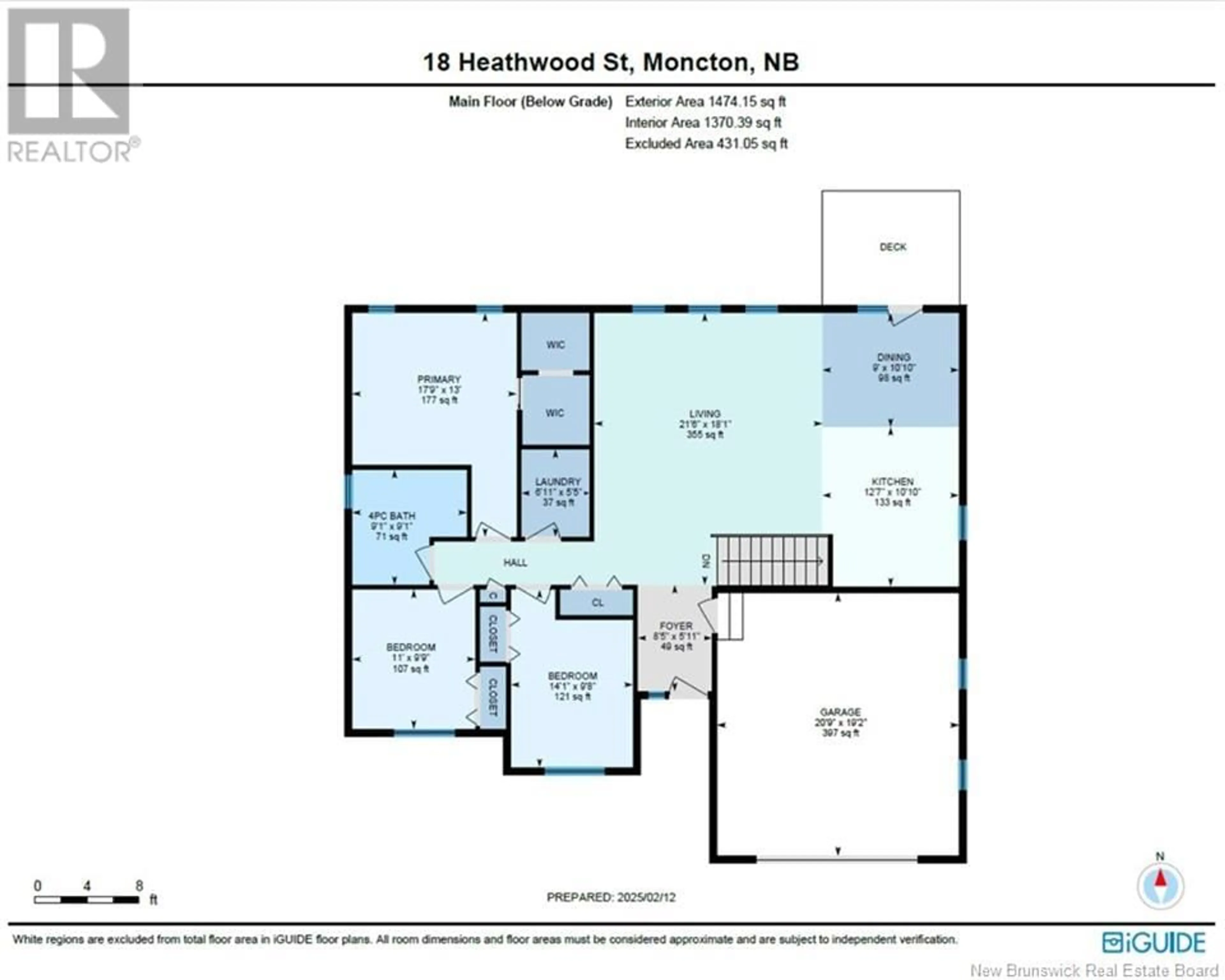 Floor plan for 18 Heathwood Street, Moncton New Brunswick E1A8W8