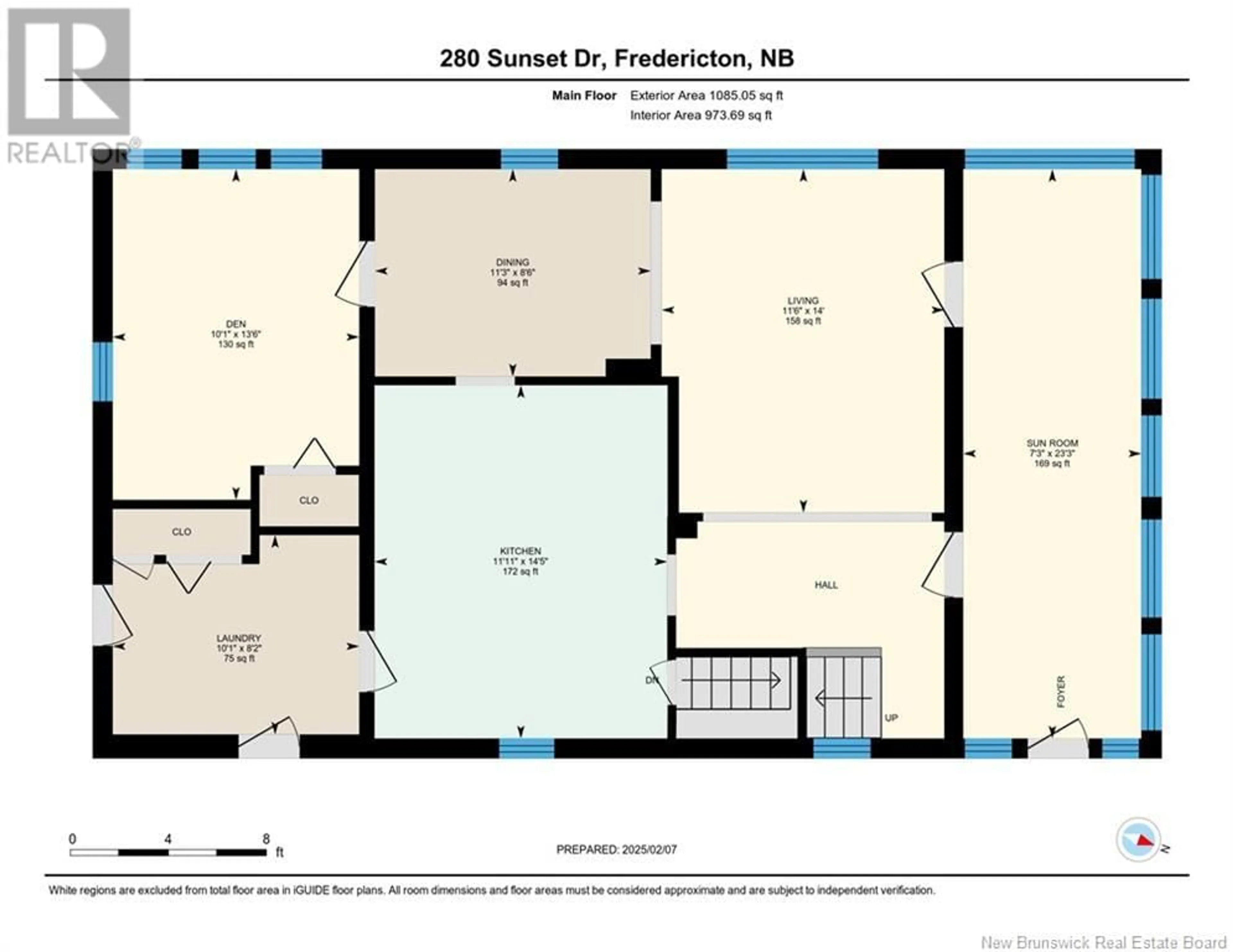 Floor plan for 280 Sunset Drive, Fredericton New Brunswick E3A1A9