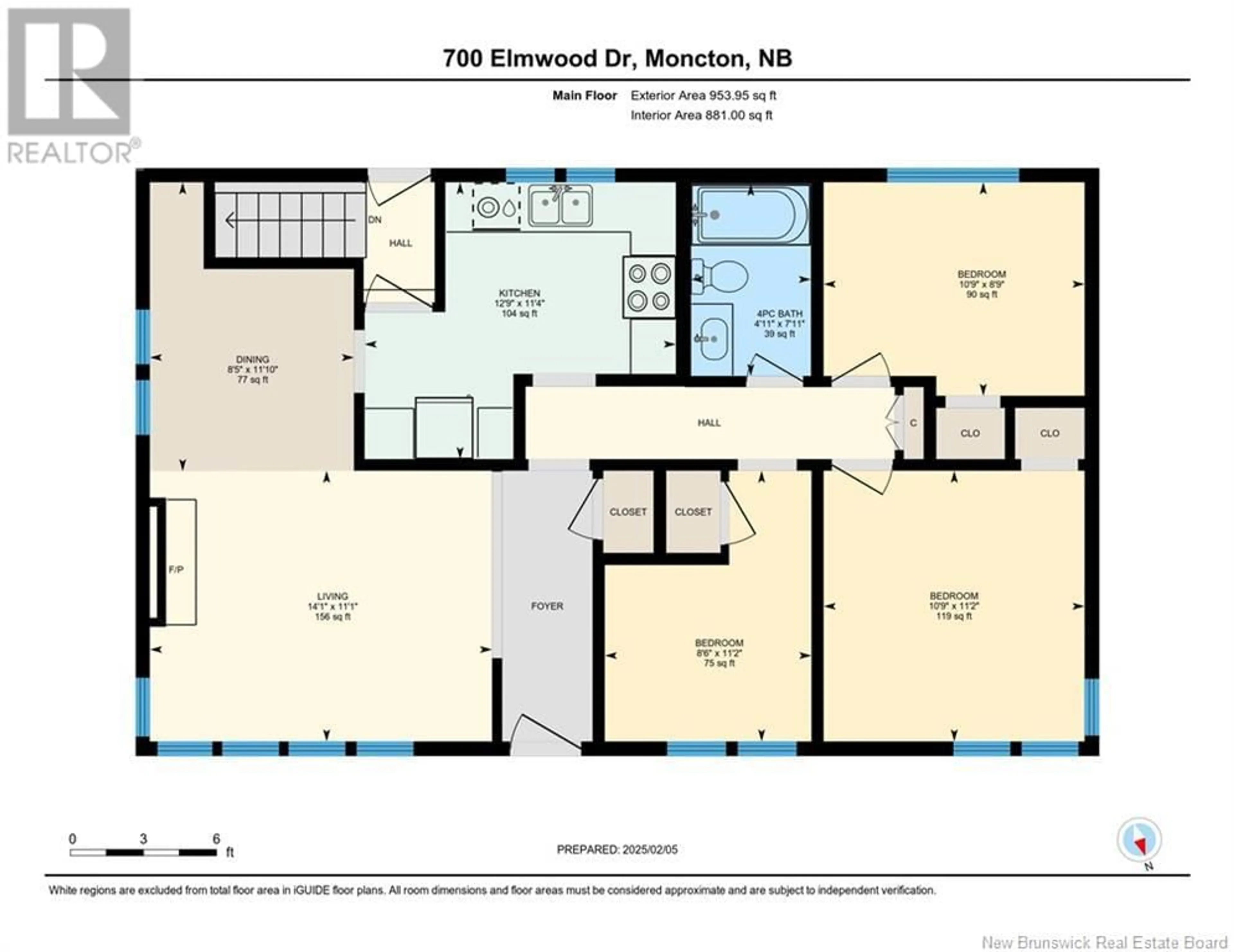 Floor plan for 700 Elmwood Drive, Moncton New Brunswick E1A2X7