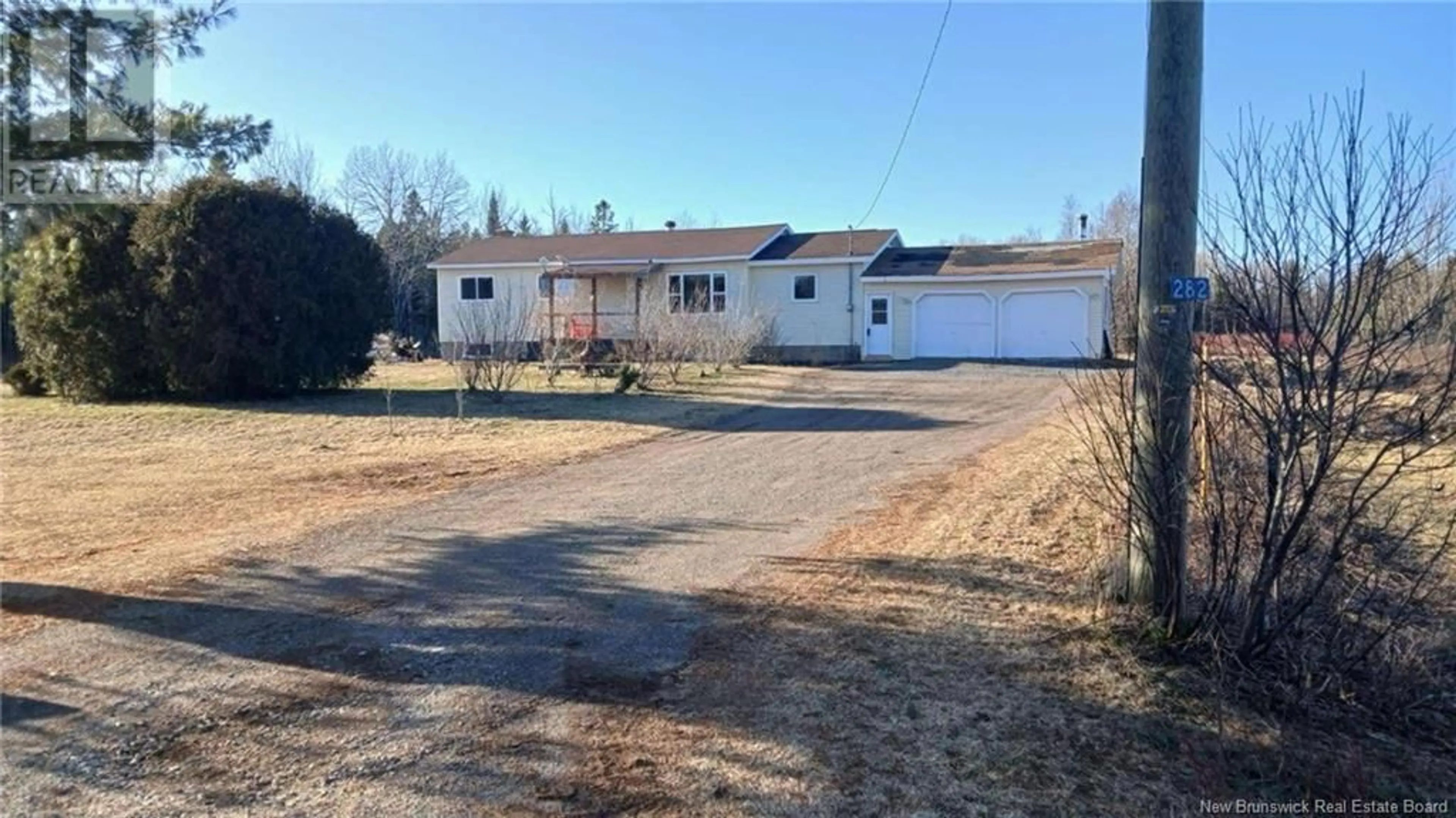 A pic from outside/outdoor area/front of a property/back of a property/a pic from drone, street for 282 MEADOW BROOK ROAD, Wirral New Brunswick E5L2T5