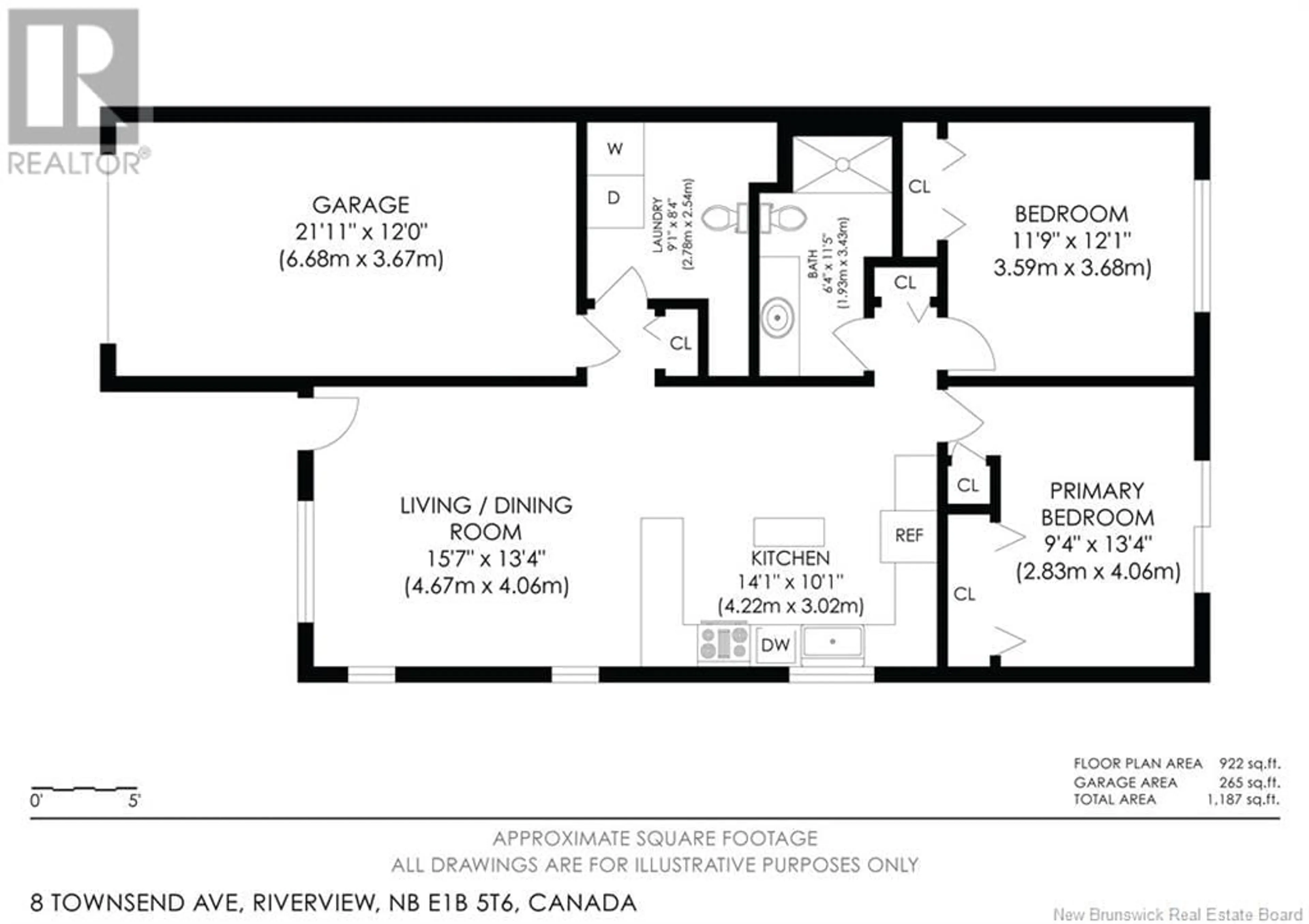 Floor plan for 8 Townsend Avenue, Riverview New Brunswick E1B5T6