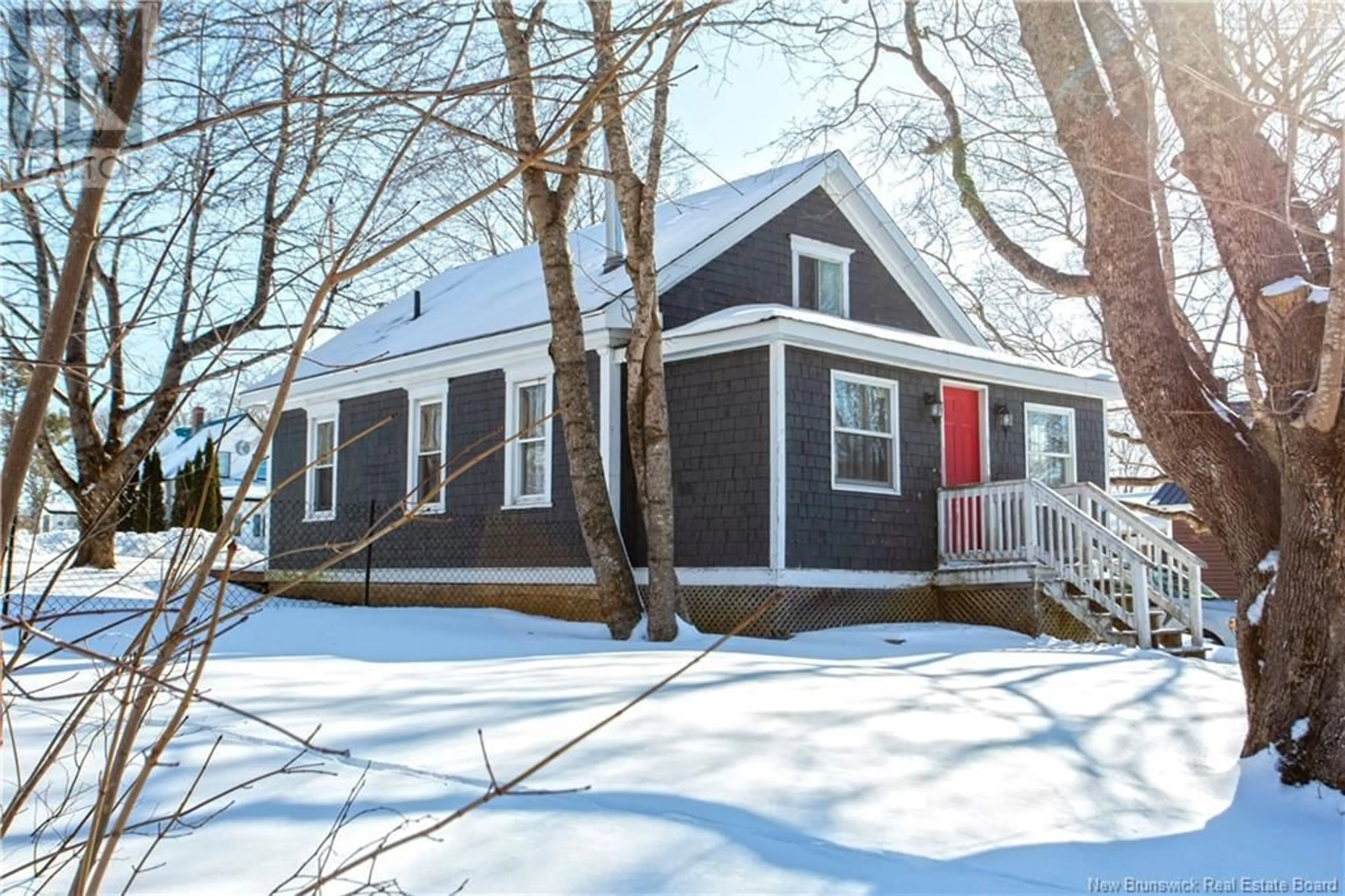 Home with vinyl exterior material, street for 18 Hanselpacker Road, Harvey New Brunswick E6K1A3