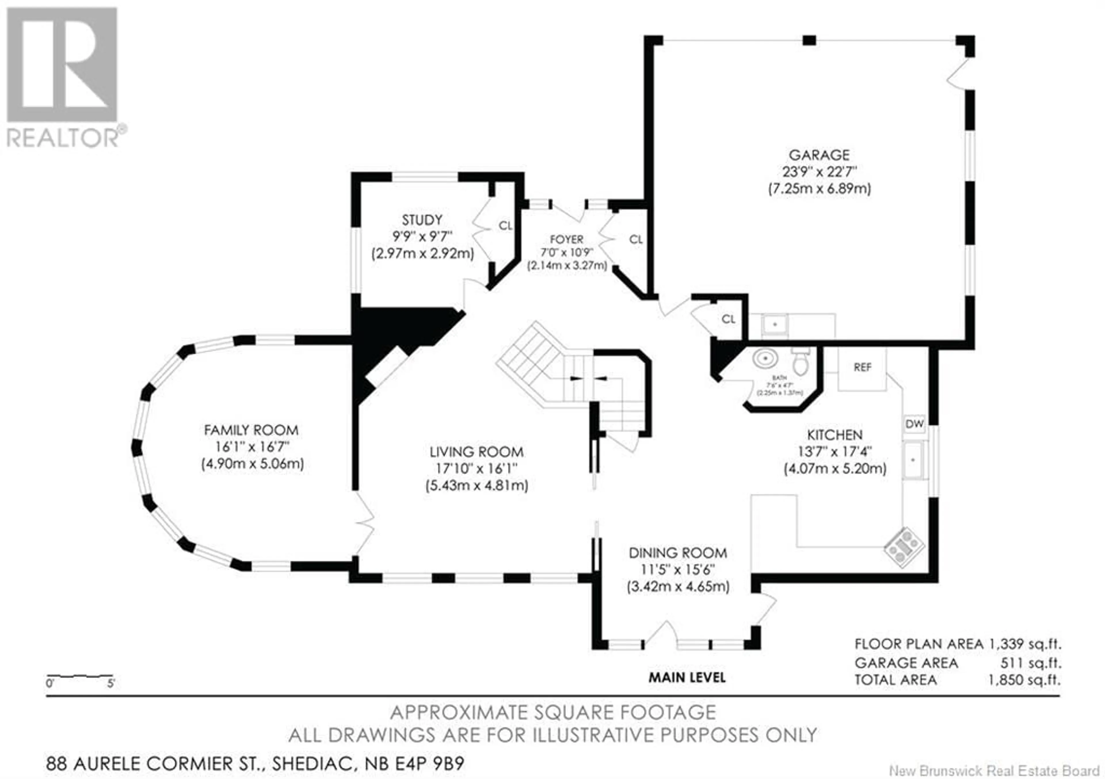 Floor plan for 88 Aurele Cormier Street, Shediac New Brunswick E4P9B9