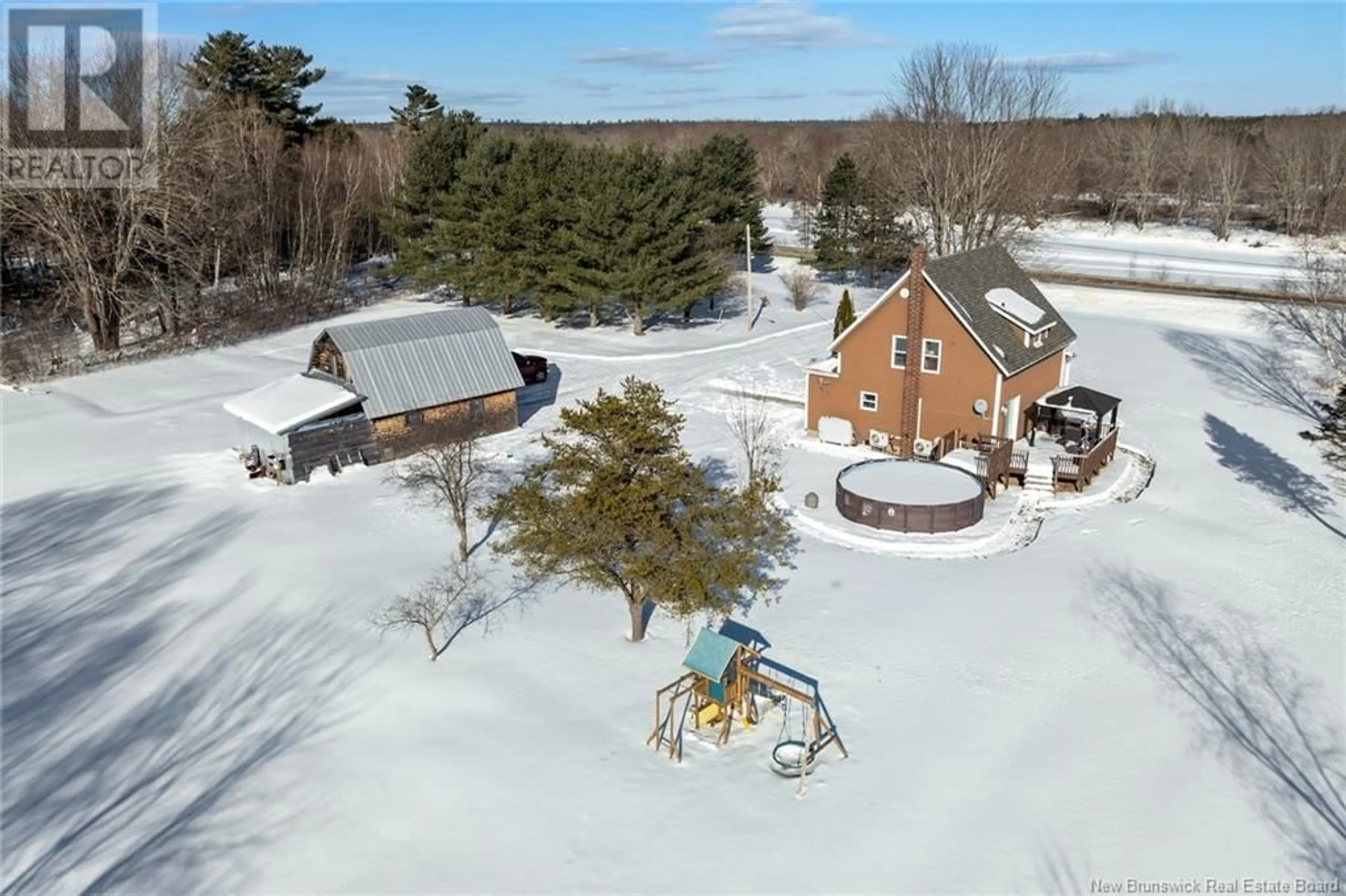 A pic from outside/outdoor area/front of a property/back of a property/a pic from drone, building for 4386 Route 123, Gaspereau Forks New Brunswick E4A2E9