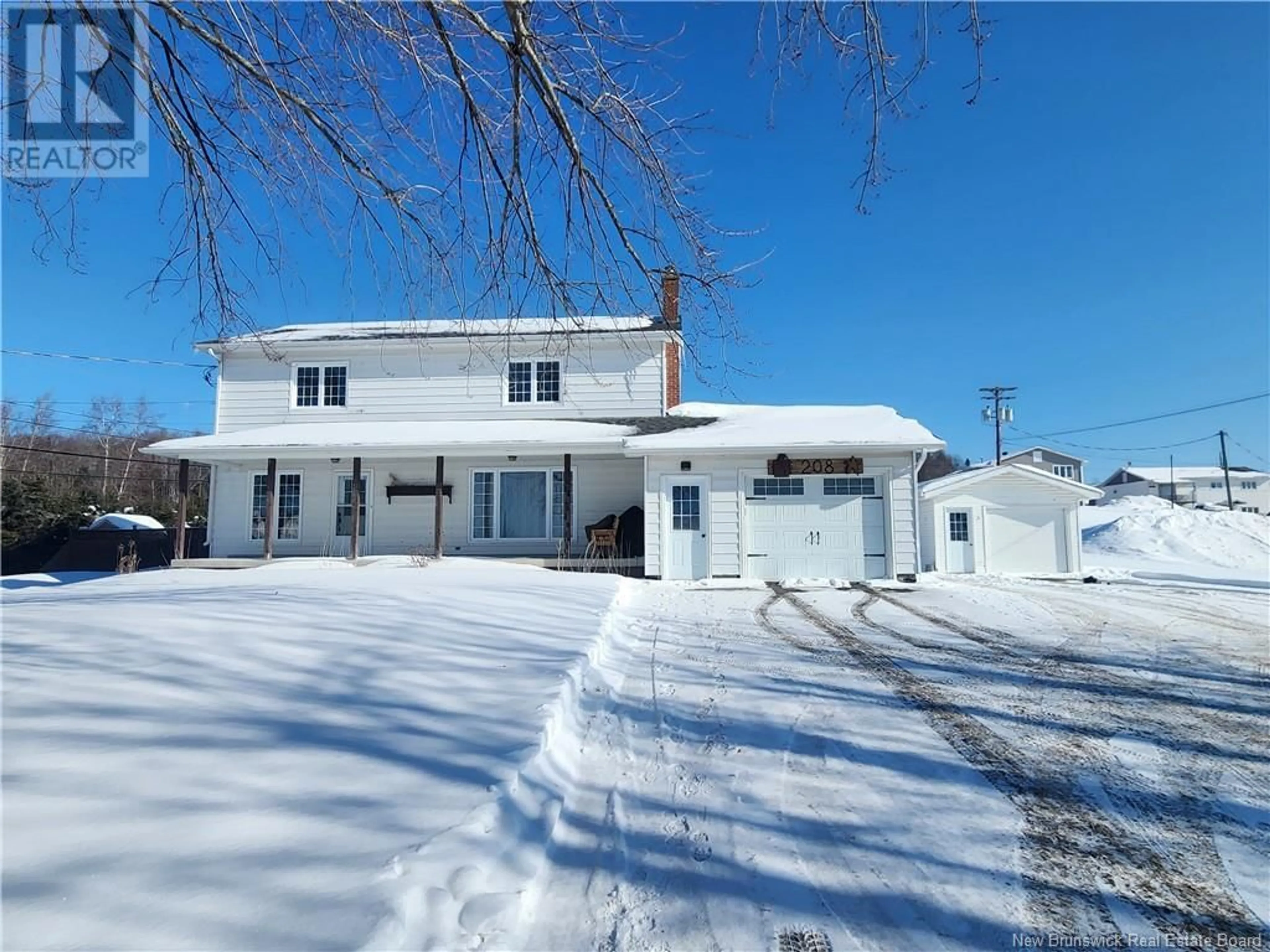 A pic from outside/outdoor area/front of a property/back of a property/a pic from drone, street for 208 Rue St-Georges, Grand Falls New Brunswick E3Y1C3