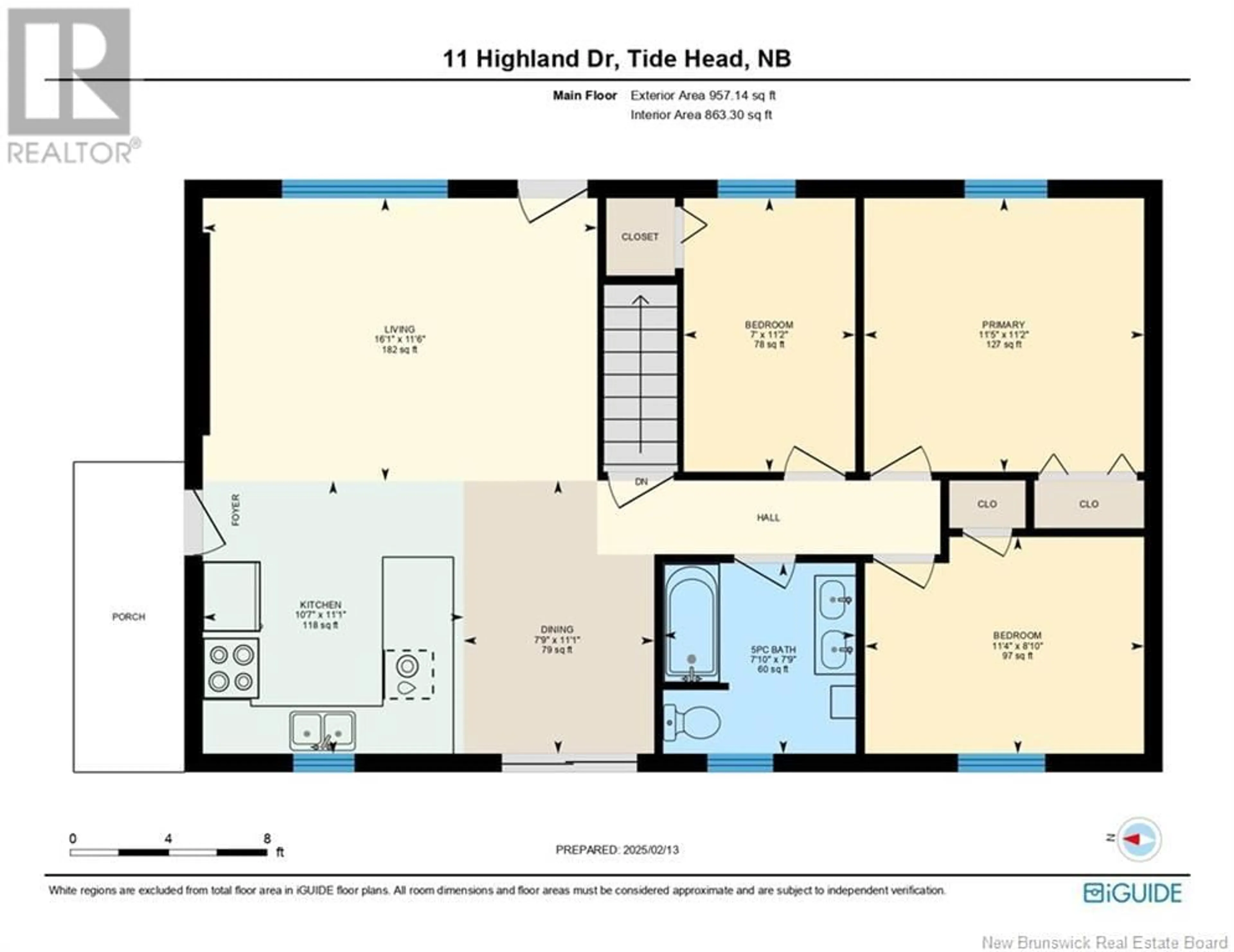 Floor plan for 11 Highland Drive, Tide Head New Brunswick E3N4L6