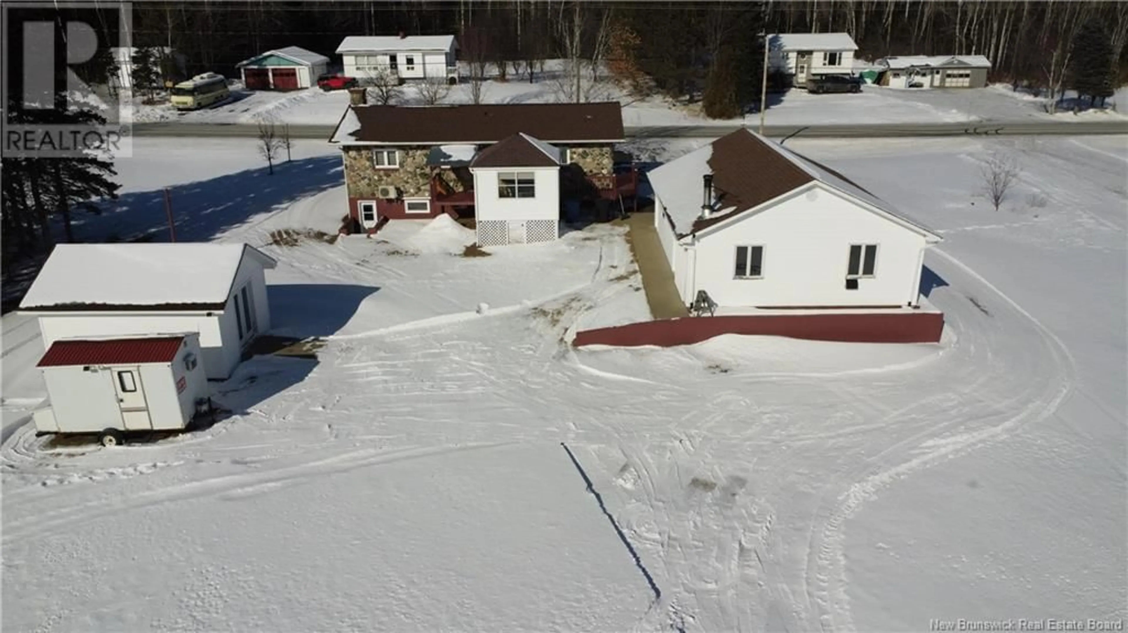 A pic from outside/outdoor area/front of a property/back of a property/a pic from drone, building for 2213 Chemin Sormany, Sormany New Brunswick E8K3B1