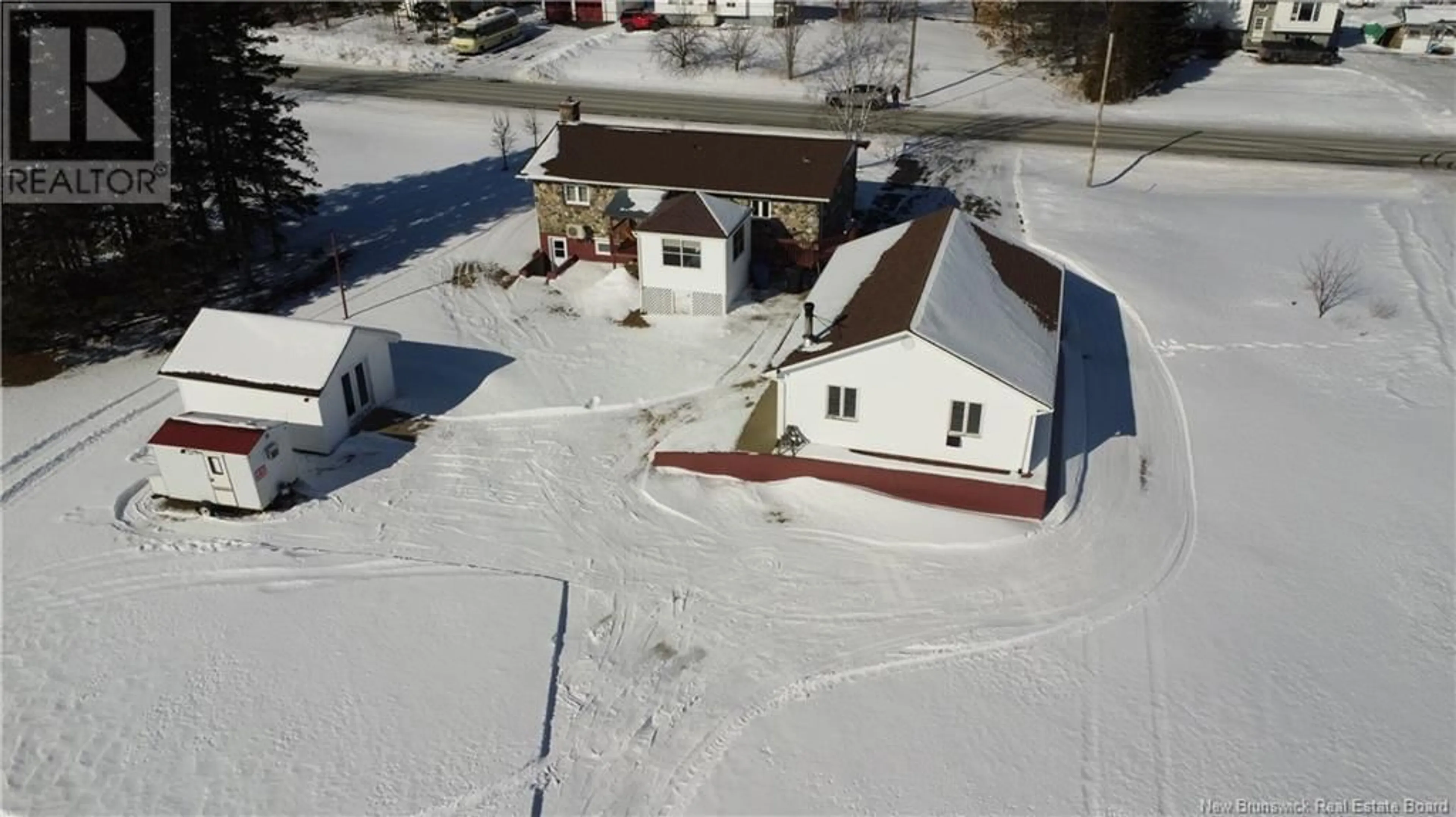 A pic from outside/outdoor area/front of a property/back of a property/a pic from drone, building for 2213 Chemin Sormany, Sormany New Brunswick E8K3B1