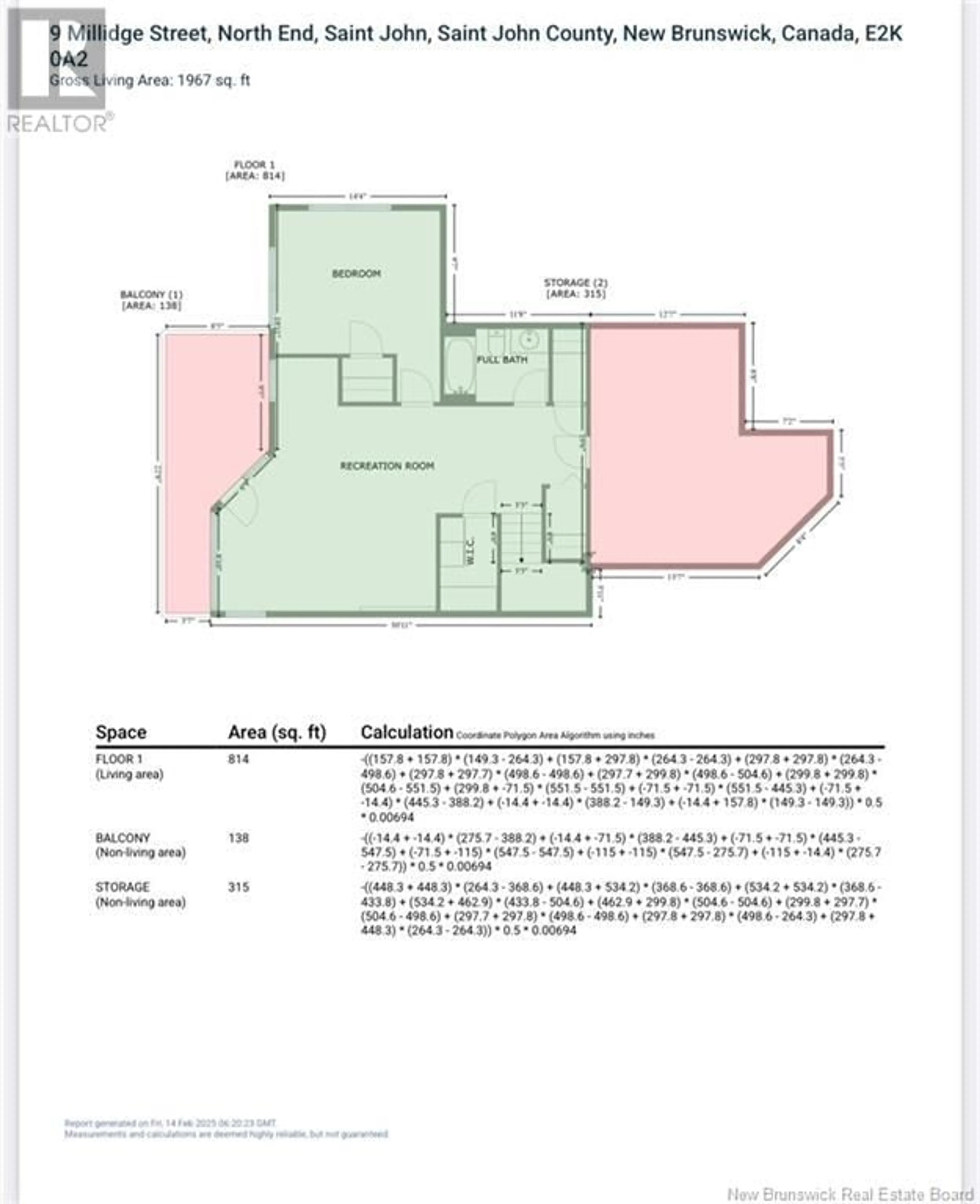 Floor plan for 9 Millidge, Saint John New Brunswick E2K0A2