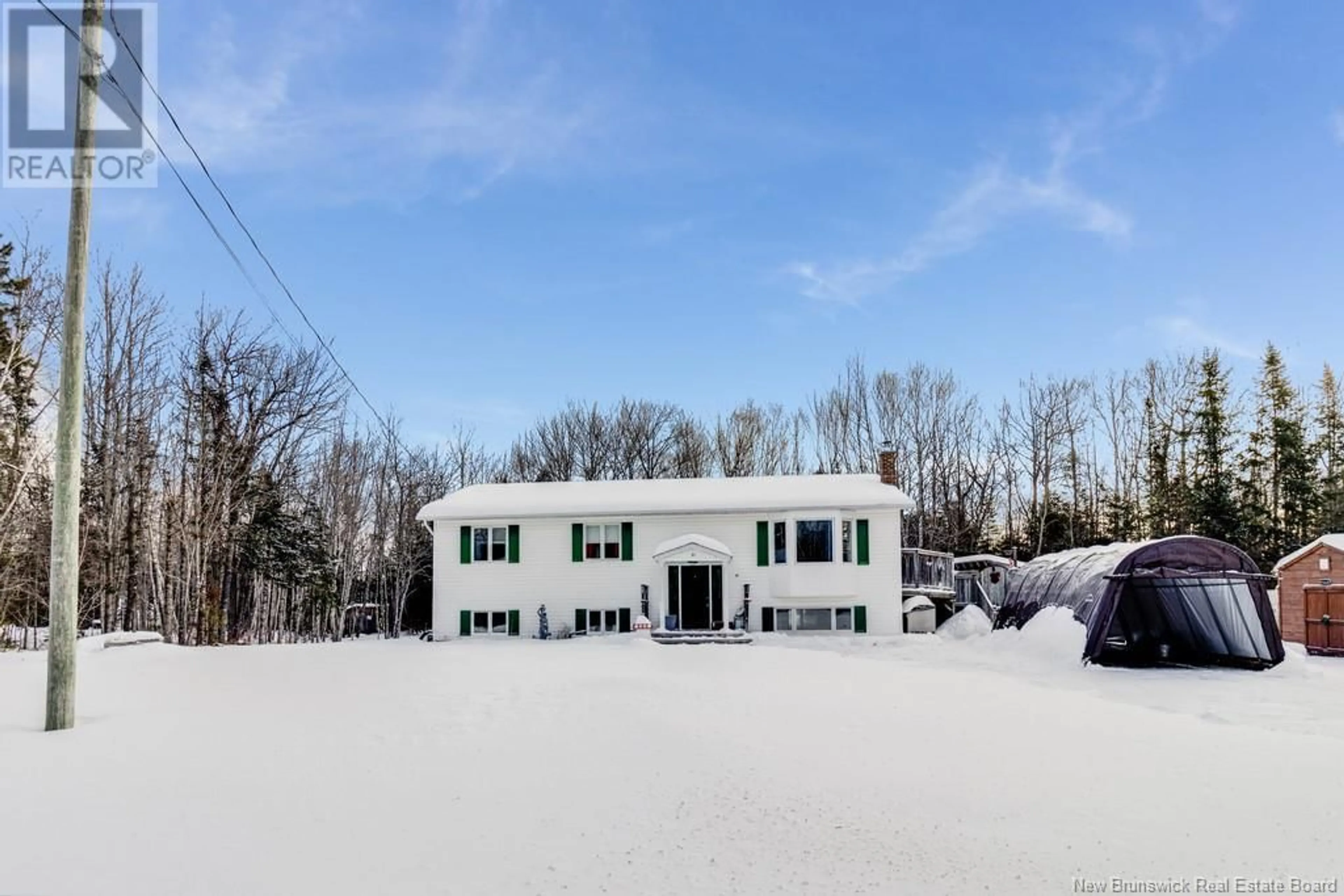 A pic from outside/outdoor area/front of a property/back of a property/a pic from drone, building for 92 Menzies Drive, Hanwell New Brunswick E3C1M6