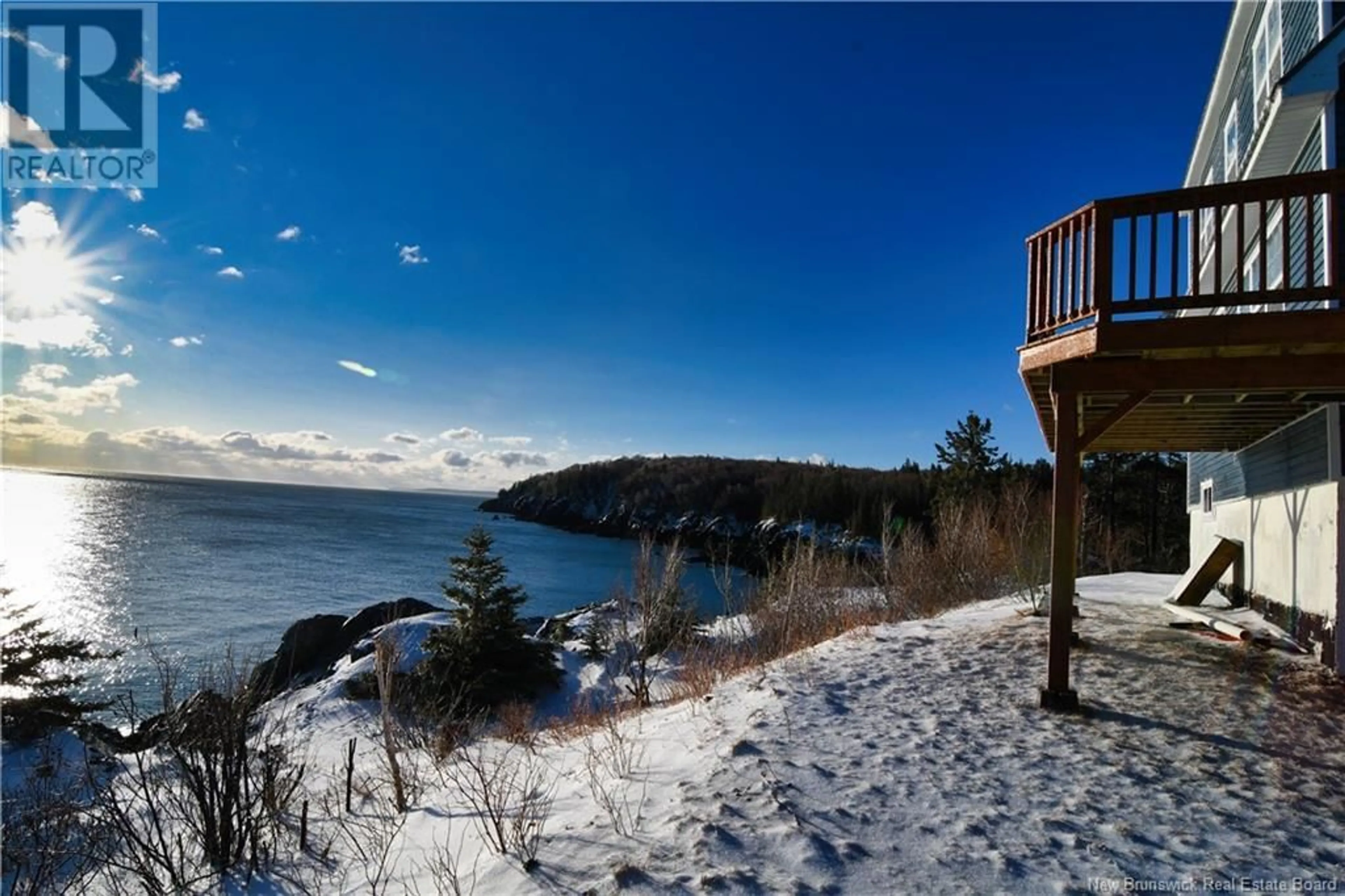 Patio, water/lake/river/ocean view for 820 Fundy Drive, Wilsons Beach New Brunswick E5E1X5