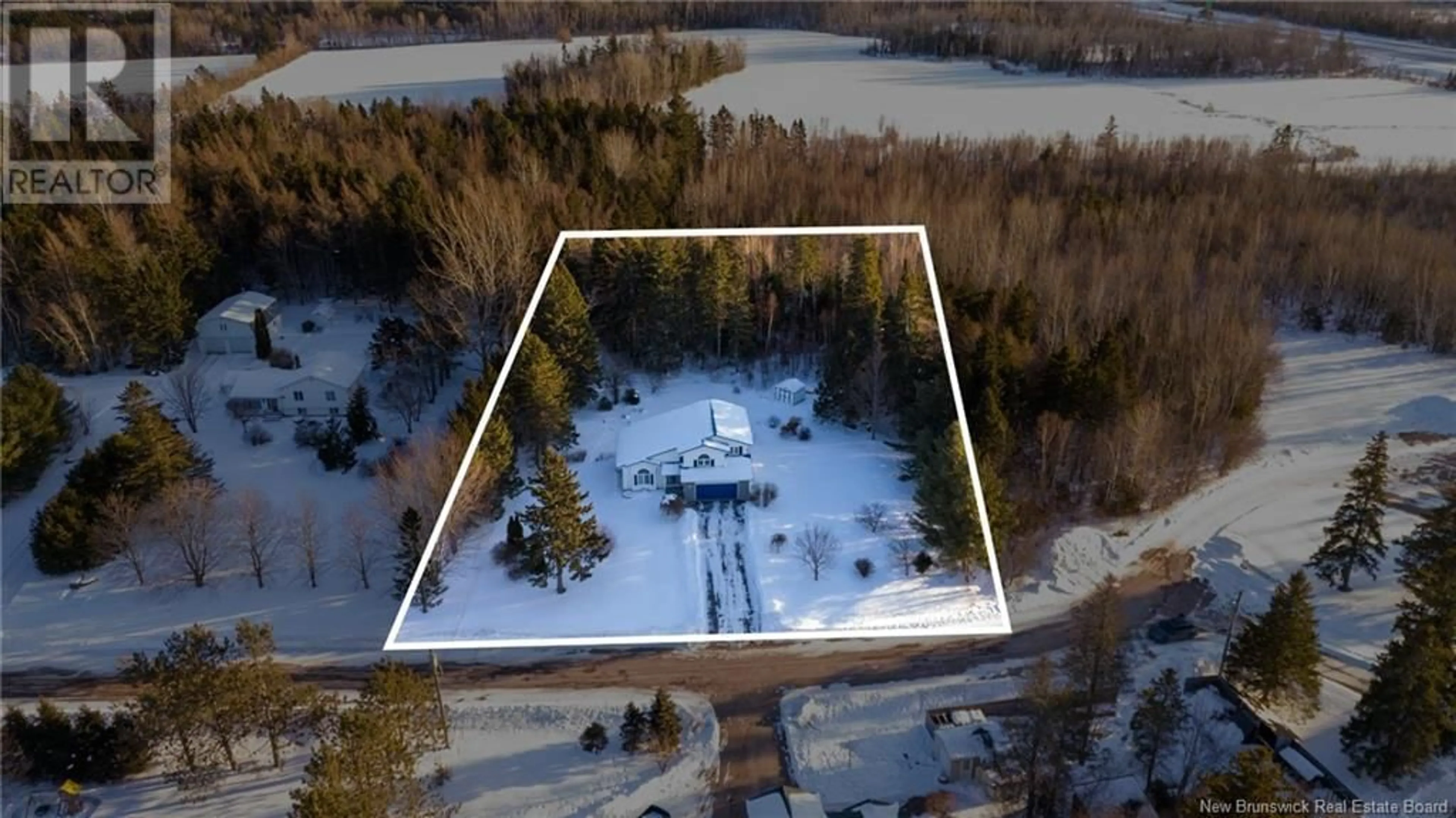 A pic from outside/outdoor area/front of a property/back of a property/a pic from drone, water/lake/river/ocean view for 16 Grace Road, Shediac Cape New Brunswick E4P3B8