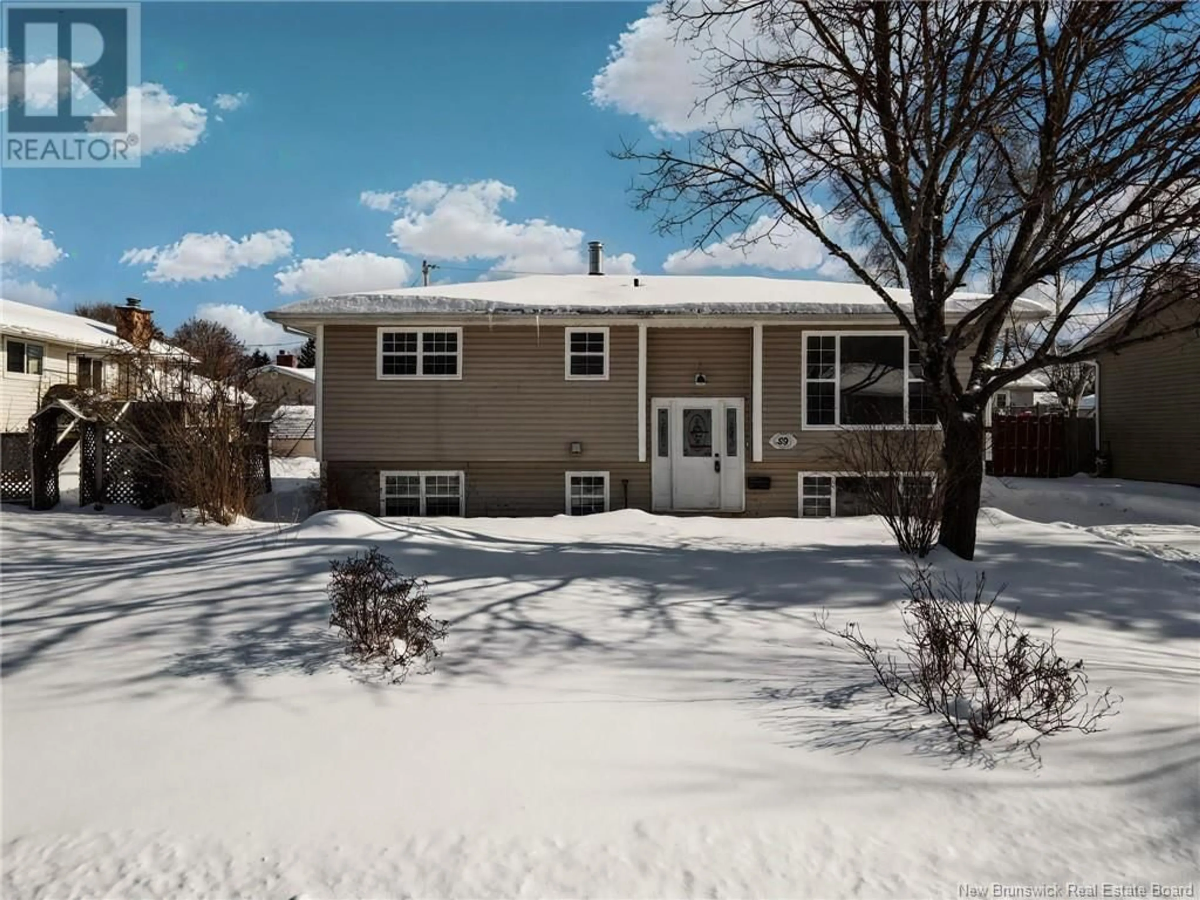 Home with vinyl exterior material, street for 59 Henderson Avenue, Riverview New Brunswick E1B4H4