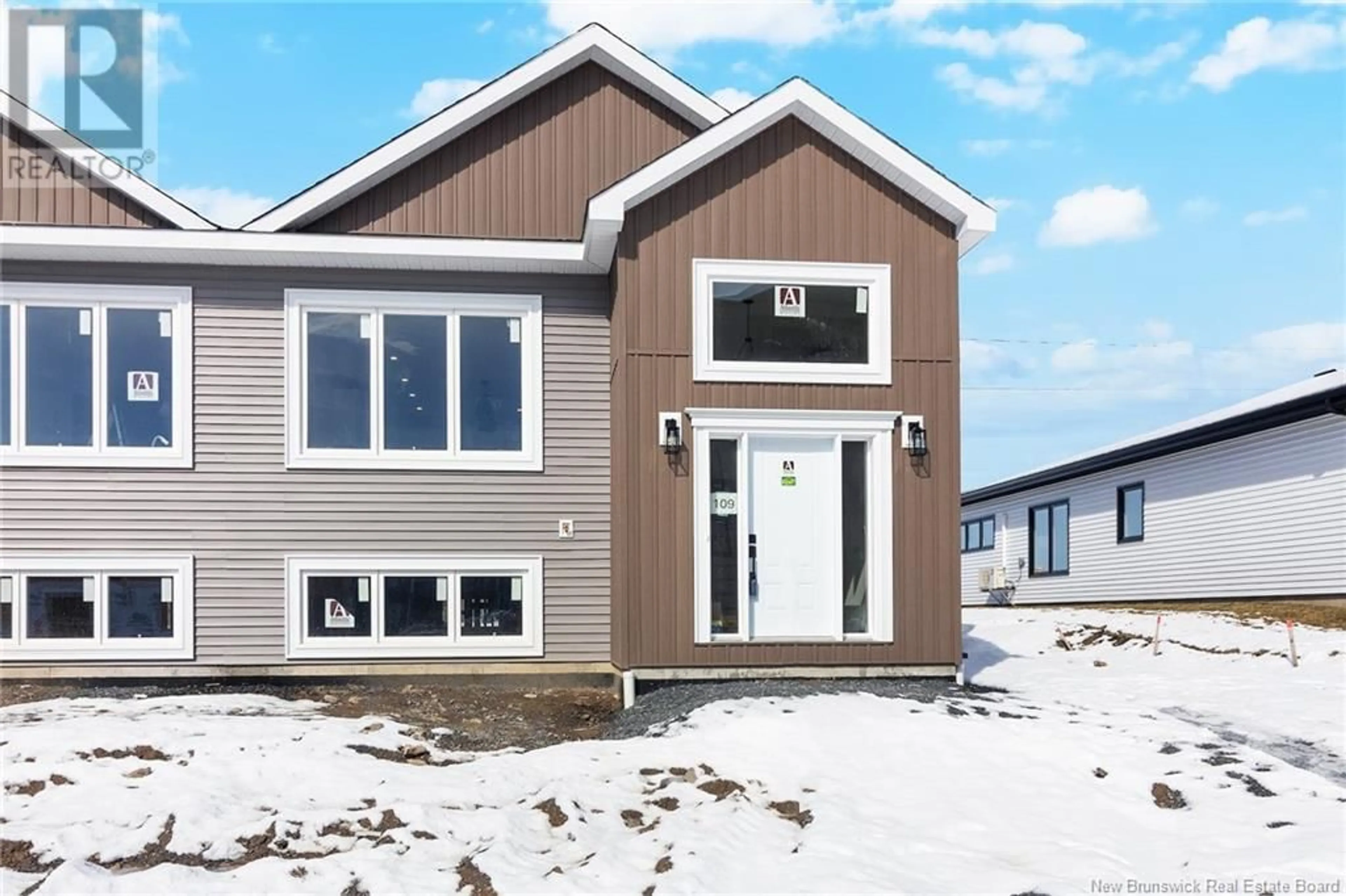 Home with vinyl exterior material, street for 109 ATTENBOROUGH DRIVE, Fredericton New Brunswick E3A9R6