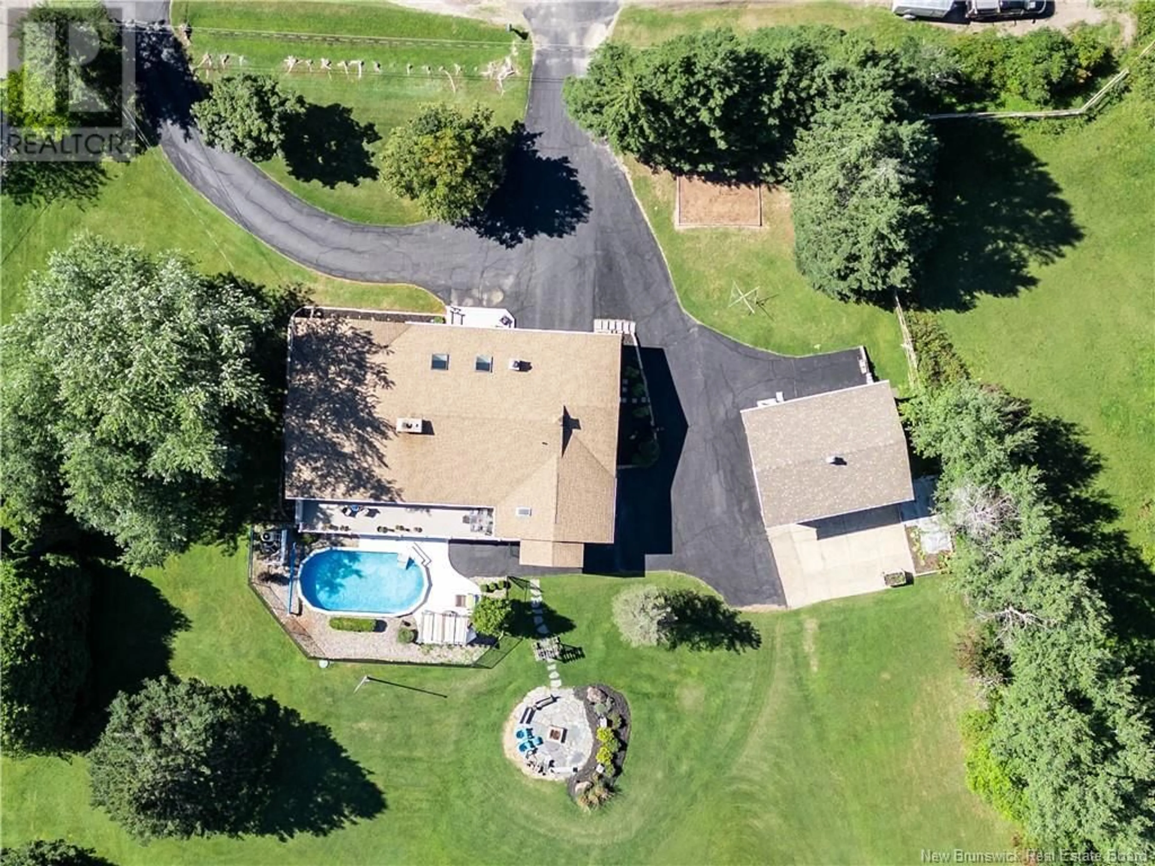 A pic from outside/outdoor area/front of a property/back of a property/a pic from drone, street for 15 Seneca Court, Upper Coverdale New Brunswick E1J1W1