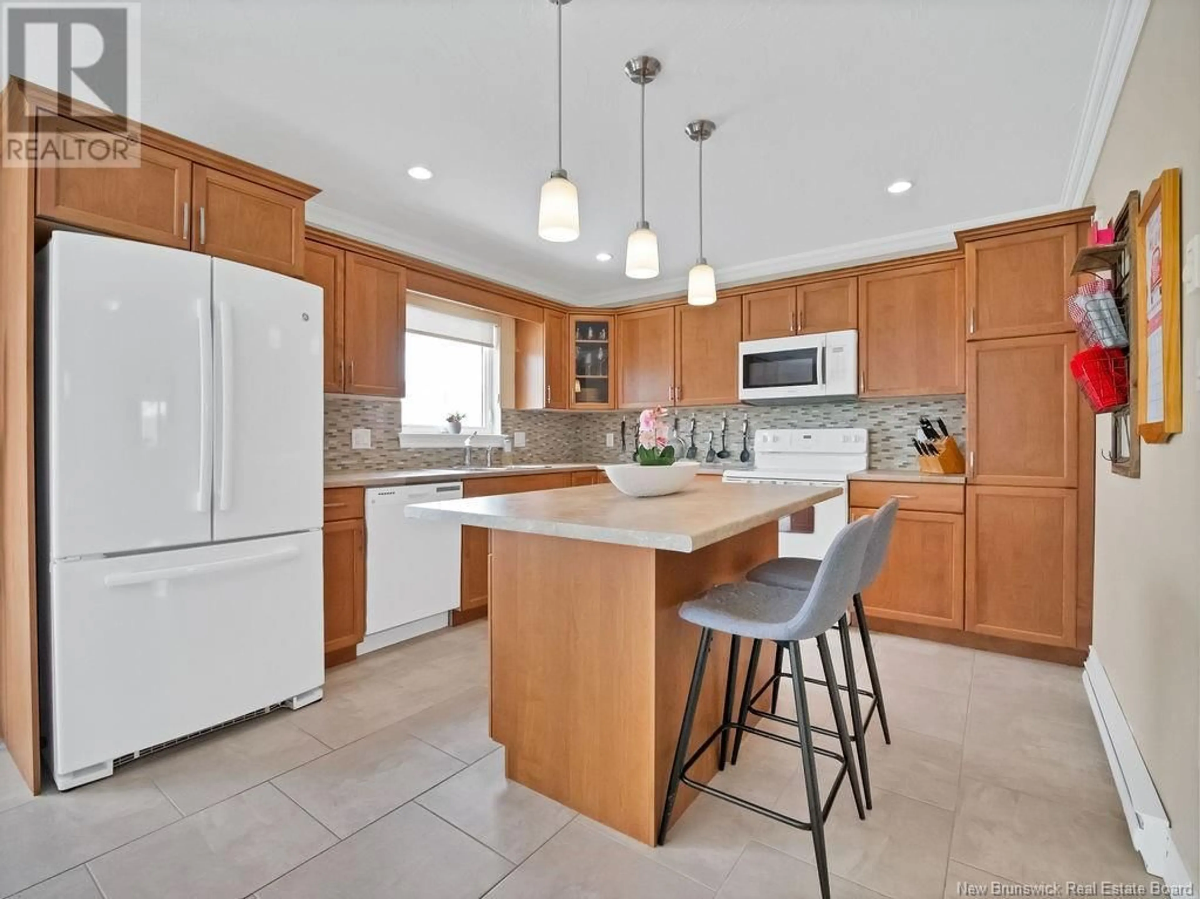 Open concept kitchen, ceramic/tile floor for 53 Gambia Street, Moncton New Brunswick E1G5S7