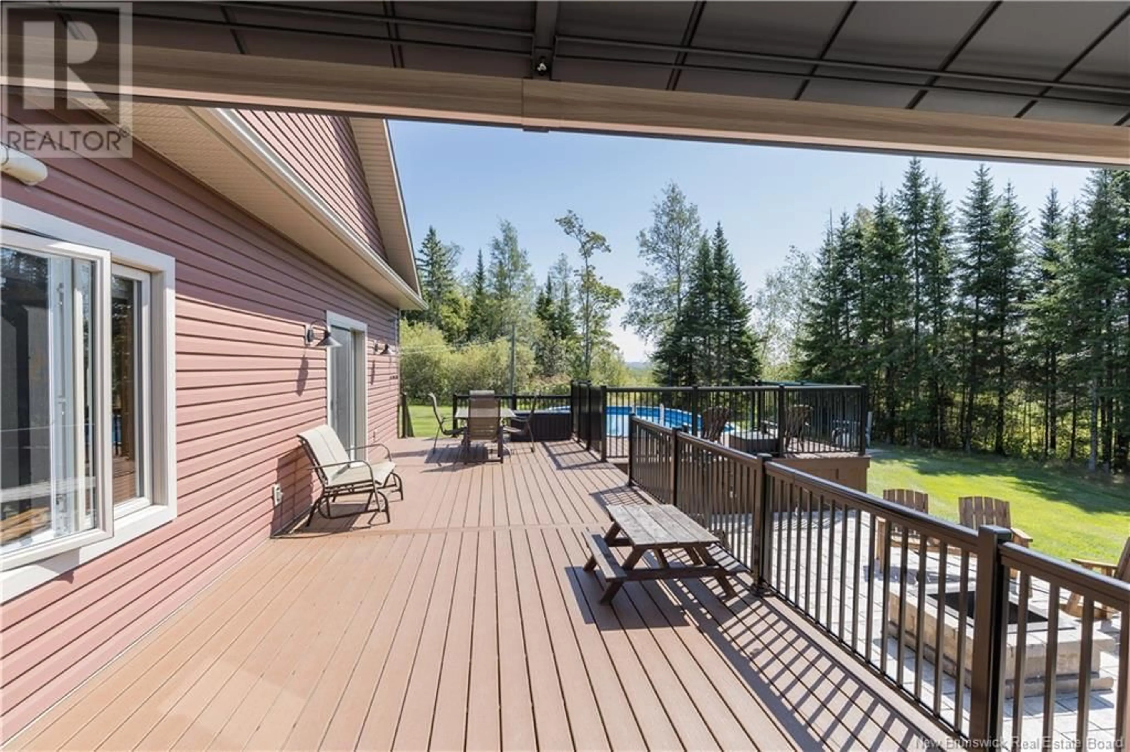 Patio, water/lake/river/ocean view for 3 Maplewood Court, Grand Falls New Brunswick E3Z0B9