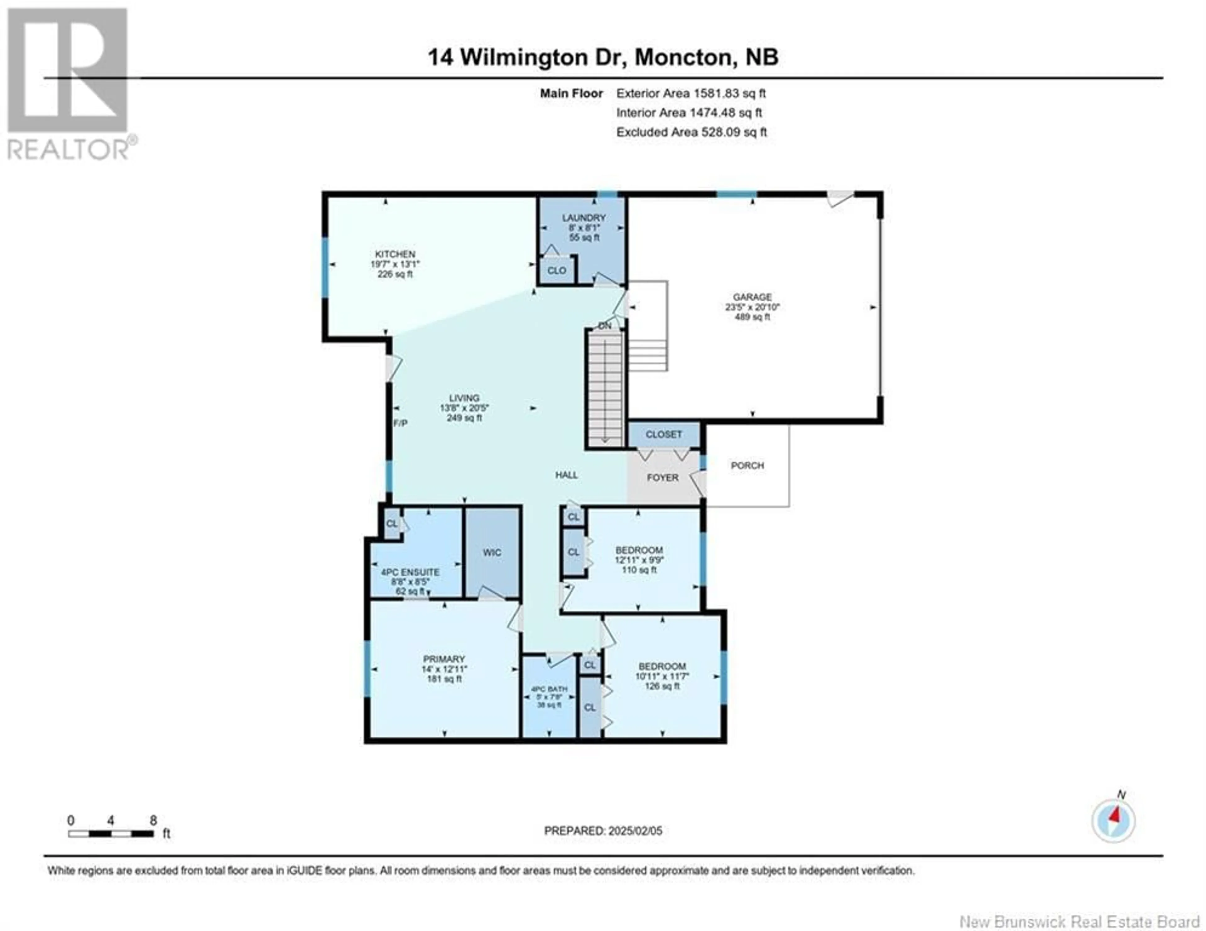 Floor plan for 14 Wilmington Drive, Moncton New Brunswick E1A9J4