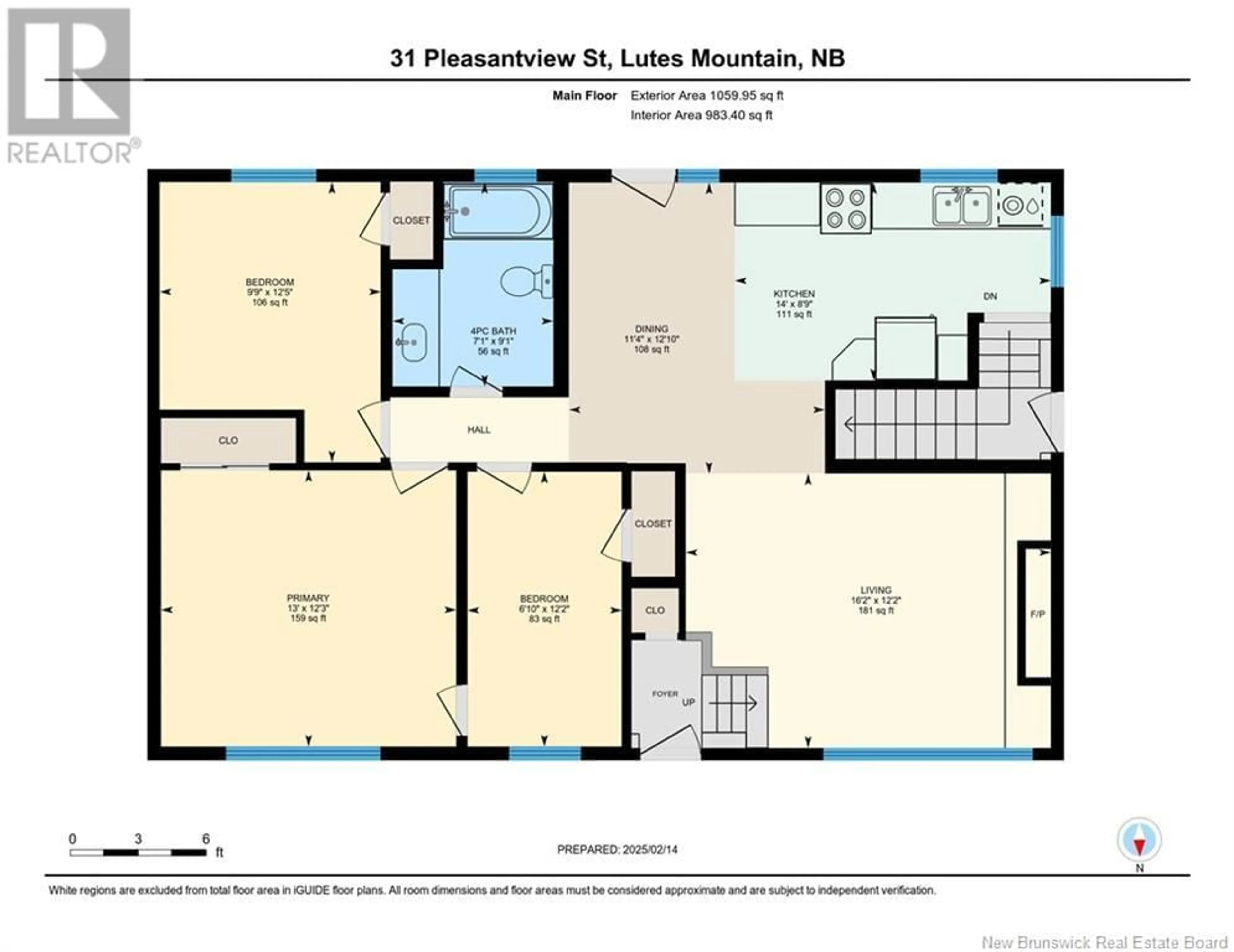 Floor plan for 31 Pleasantview Street, Lutes Mountain New Brunswick E1C2J6