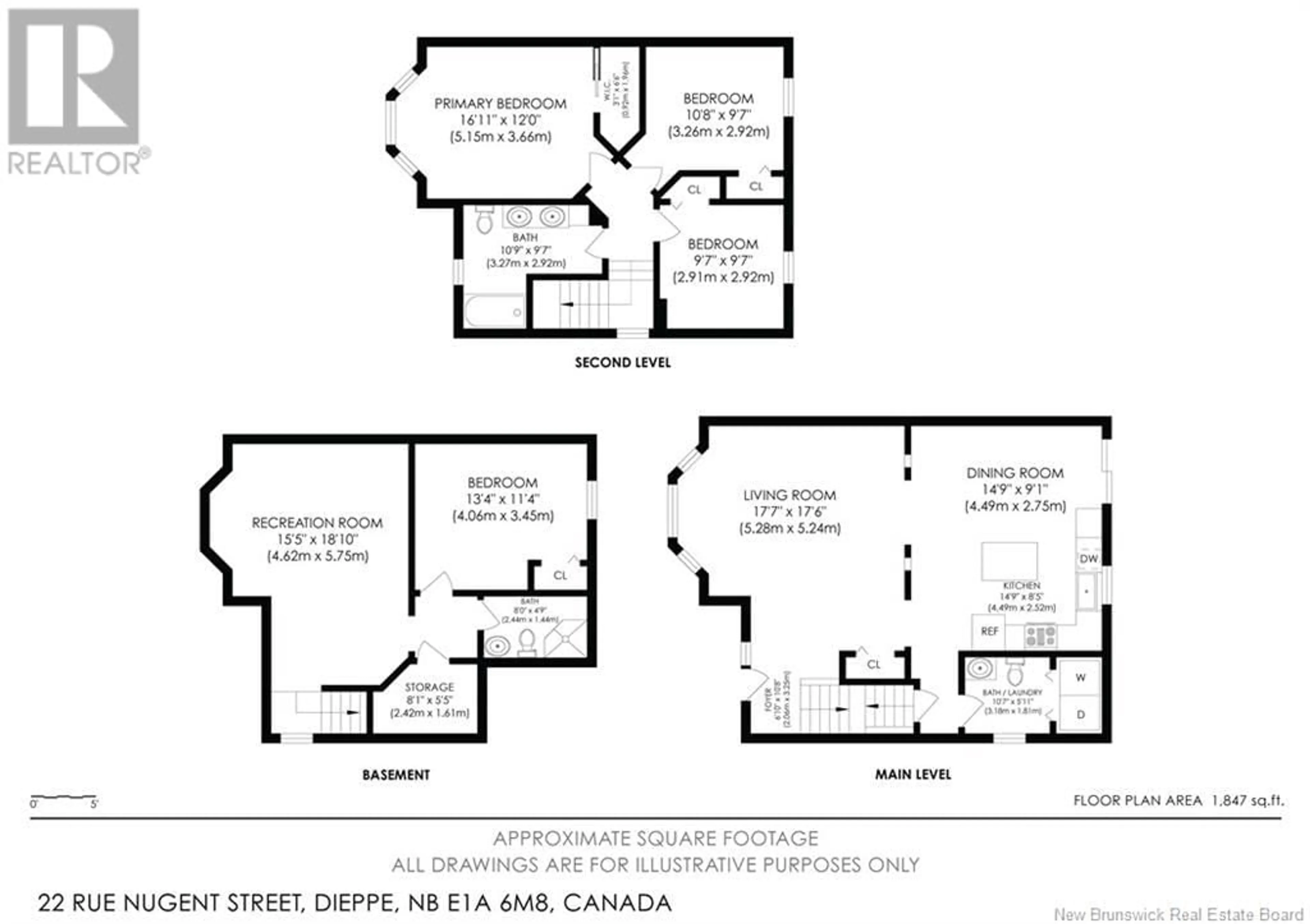 Floor plan for 22 Nugent, Dieppe New Brunswick E1A0S6