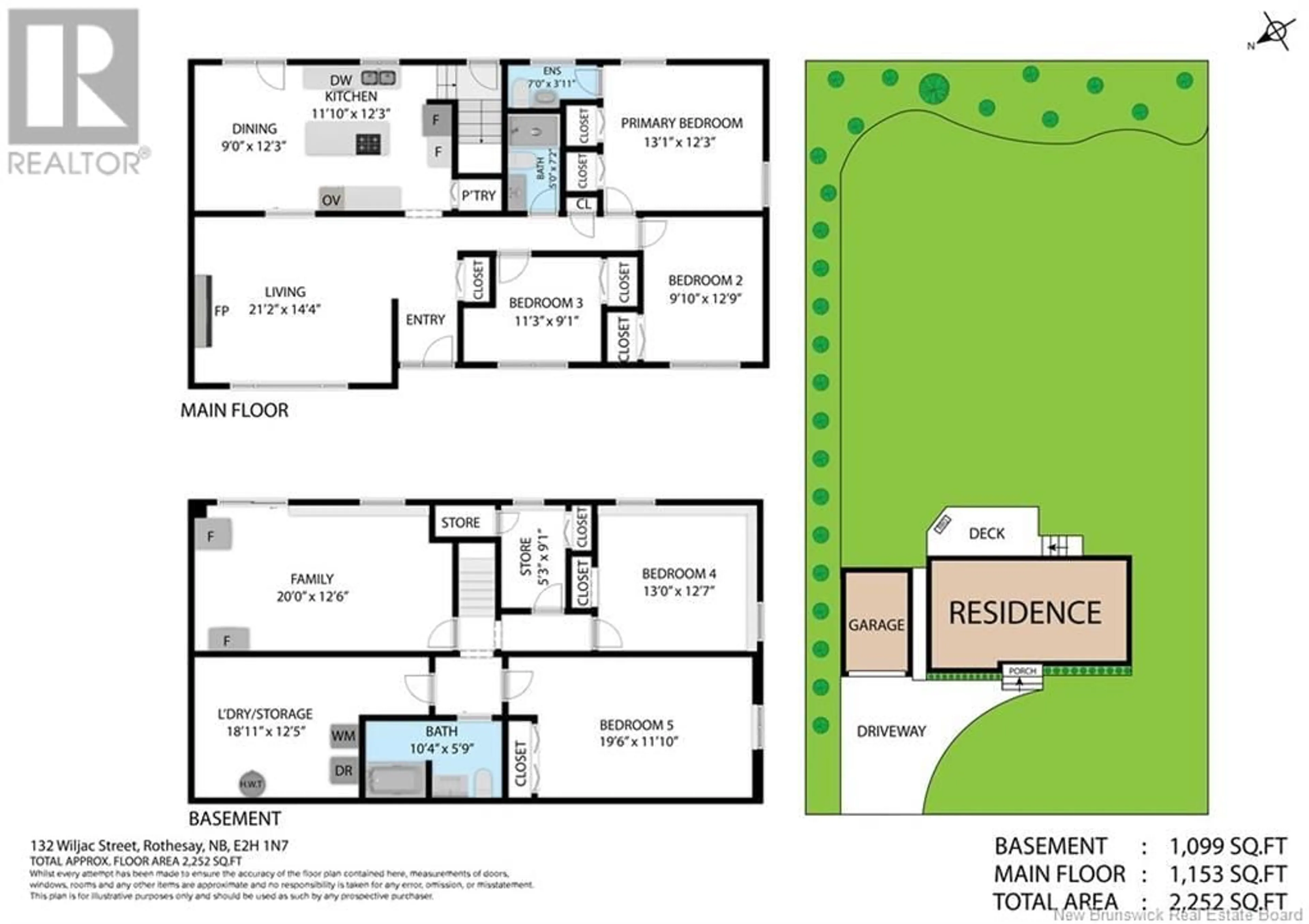 Floor plan for 132 Wiljac Street, Rothesay New Brunswick E2H1N7