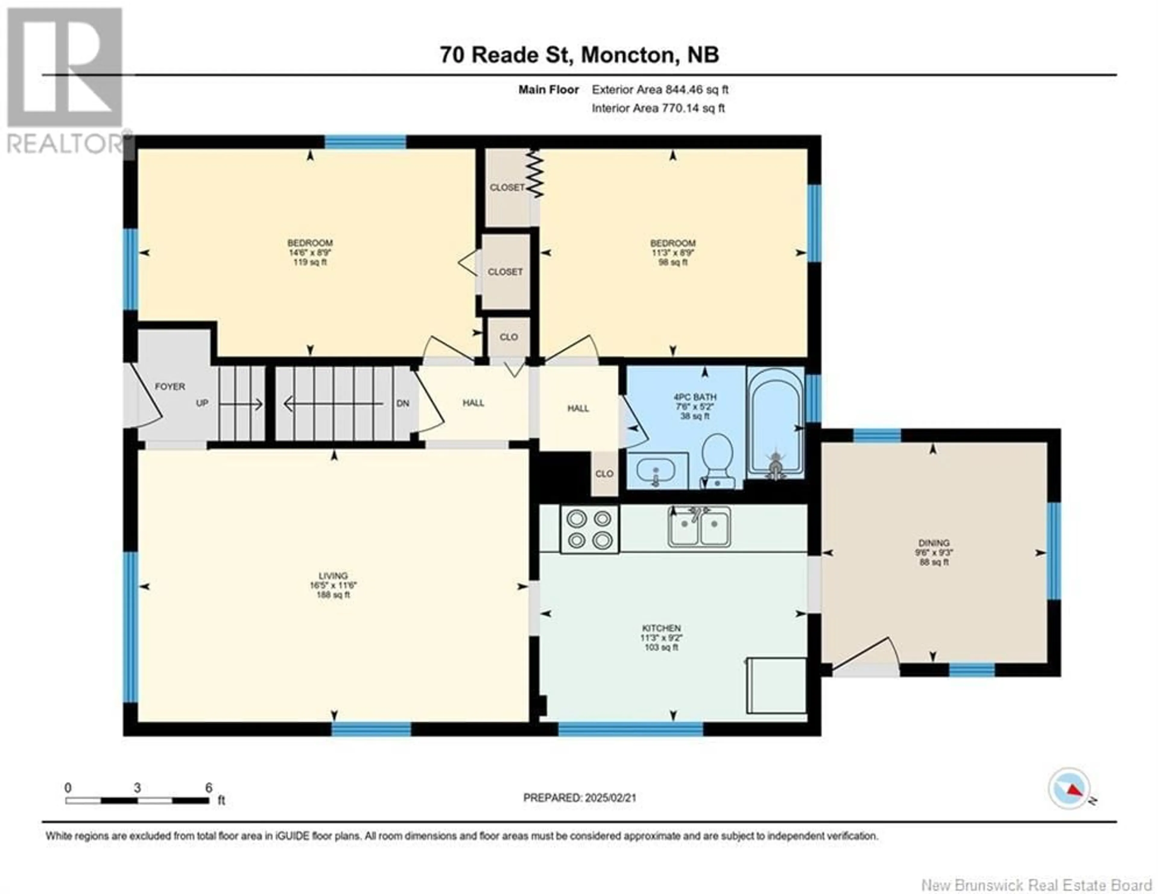 Floor plan for 70 Reade Street, Moncton New Brunswick E1C6S2