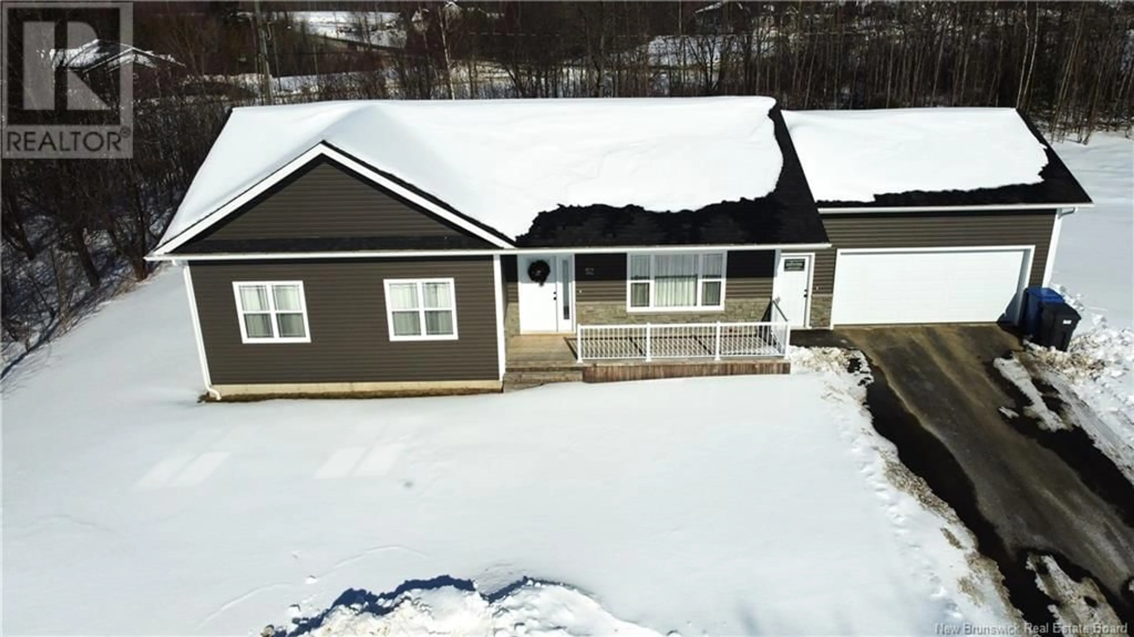 A pic from outside/outdoor area/front of a property/back of a property/a pic from drone, building for 52 Bicentennial Drive, Woodstock New Brunswick E7M6A7