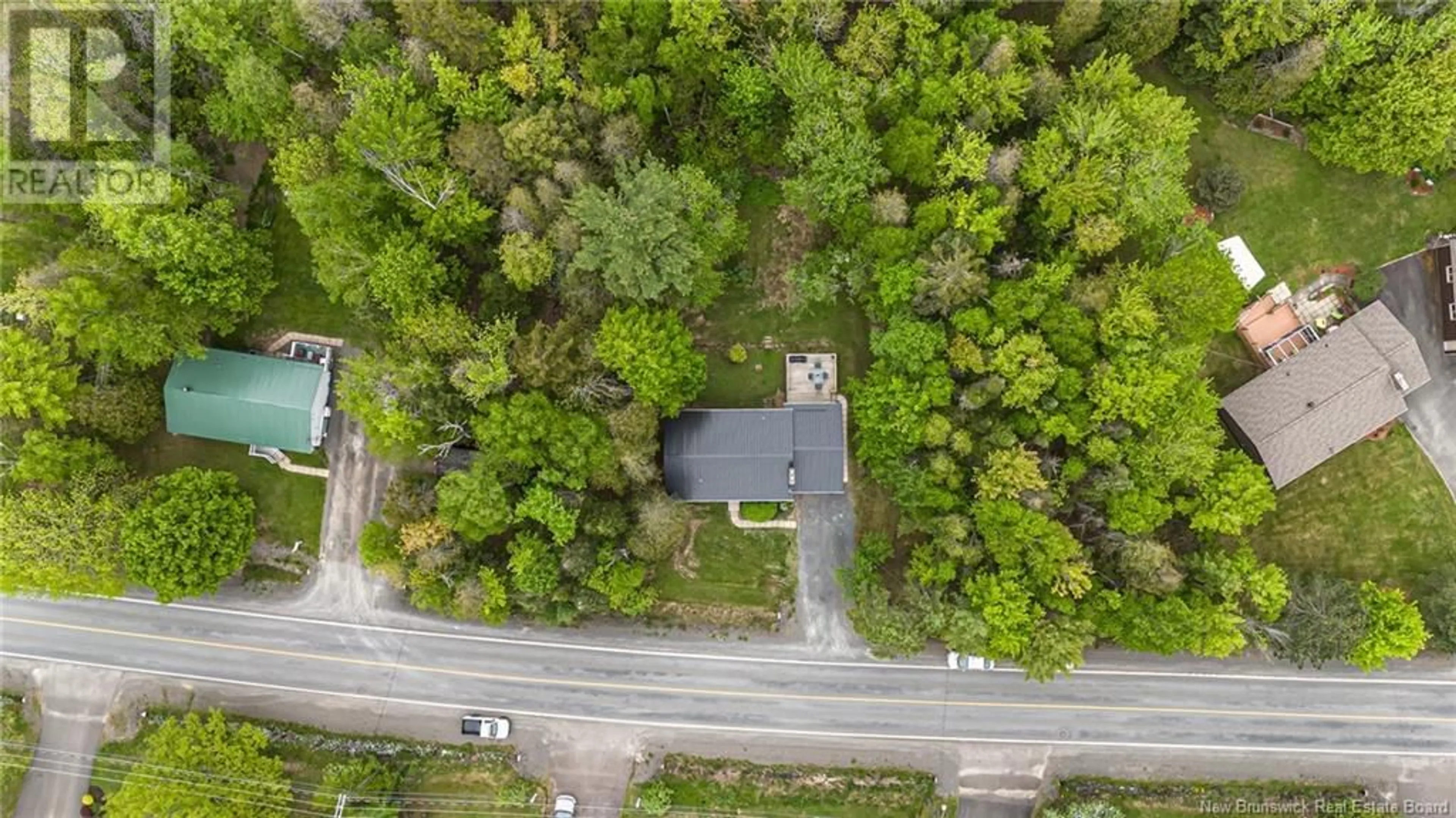 A pic from outside/outdoor area/front of a property/back of a property/a pic from drone, street for 534 McLeod Hill Road, Fredericton New Brunswick E3G6J4