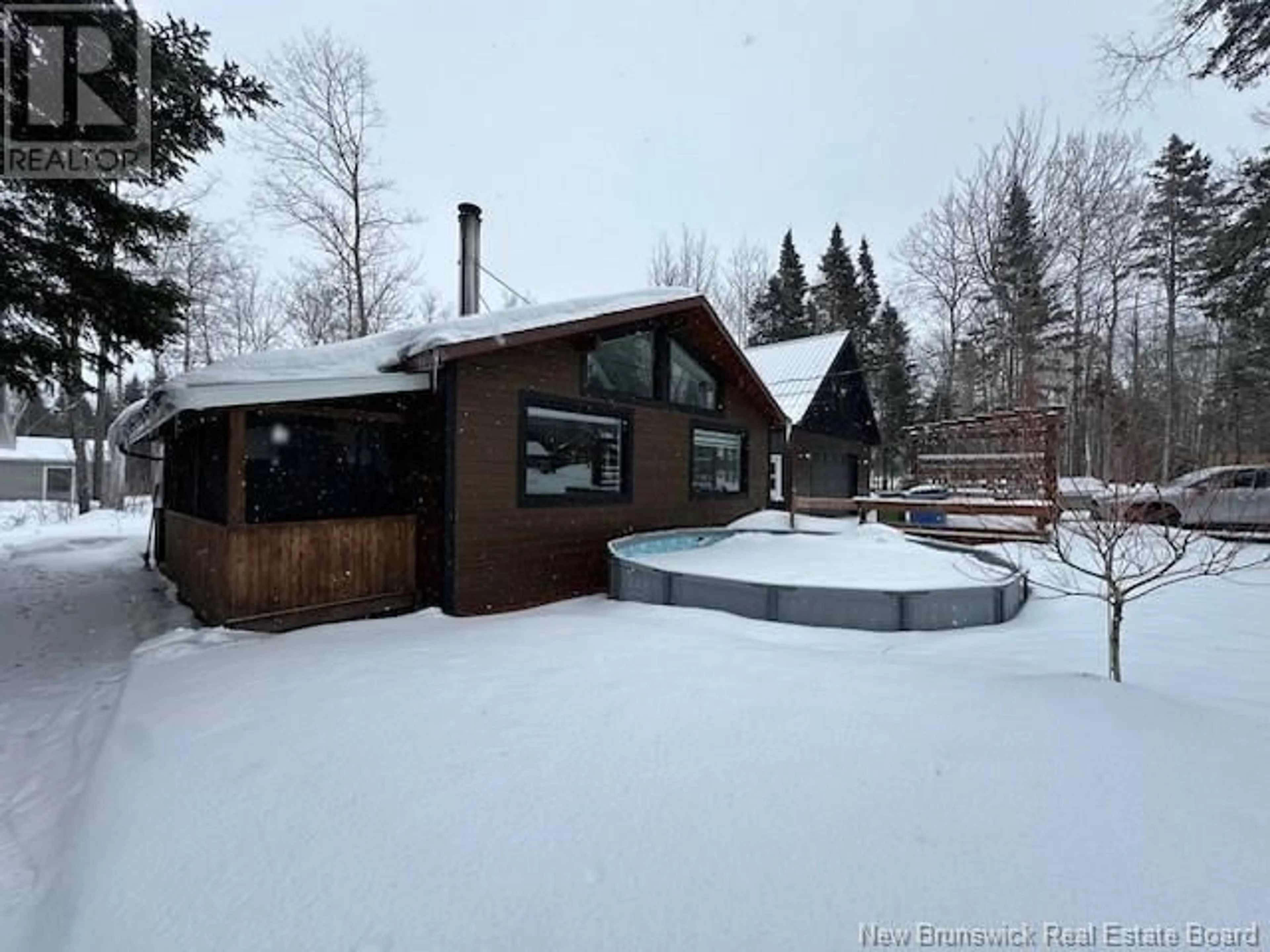 A pic from outside/outdoor area/front of a property/back of a property/a pic from drone, unknown for 584 CHARLO DAM ROAD, Charlo New Brunswick E8E2T2