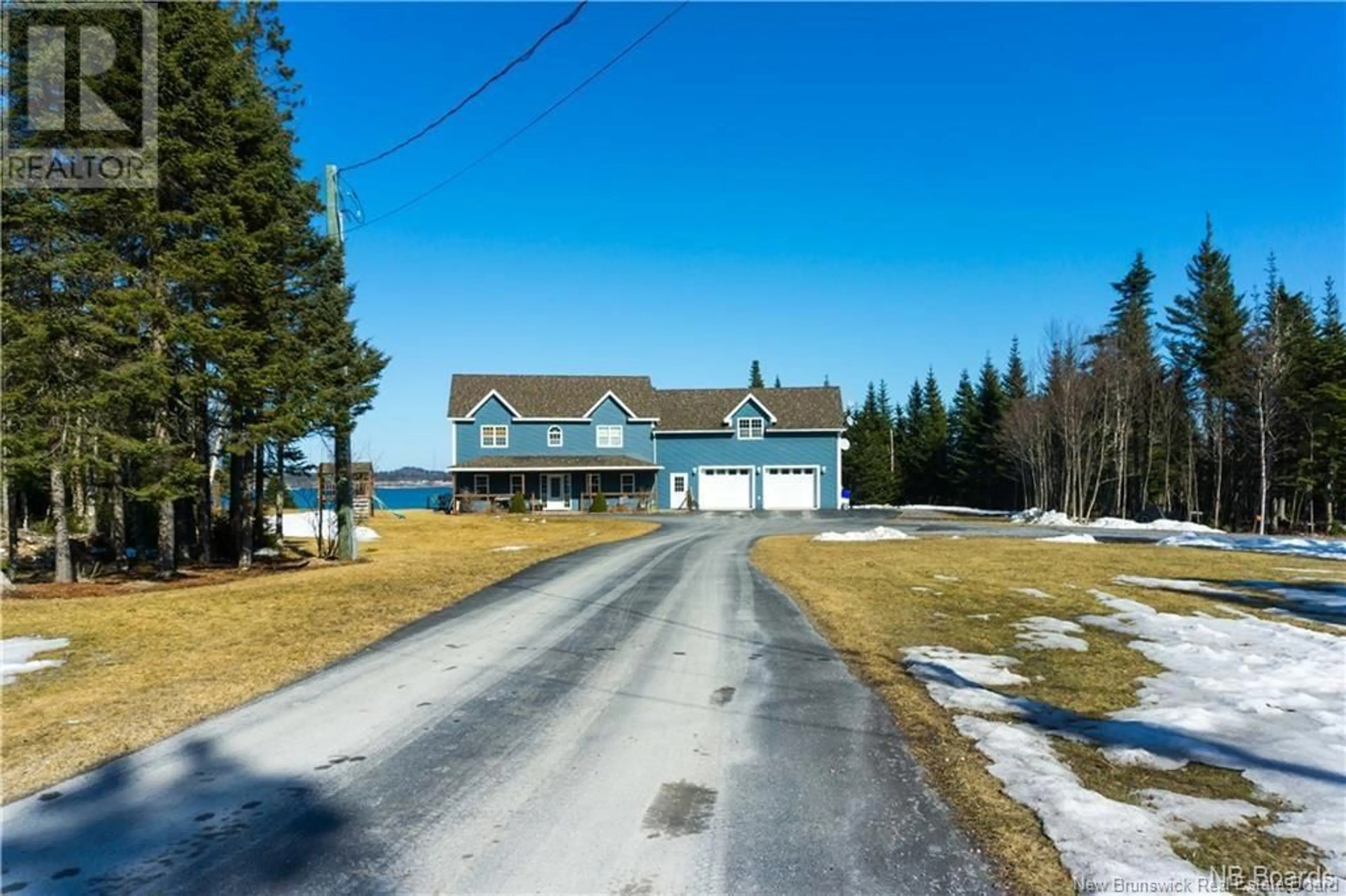 A pic from outside/outdoor area/front of a property/back of a property/a pic from drone, water/lake/river/ocean view for 181 McCarthy's Point Road, Pocologan New Brunswick E5J1A5