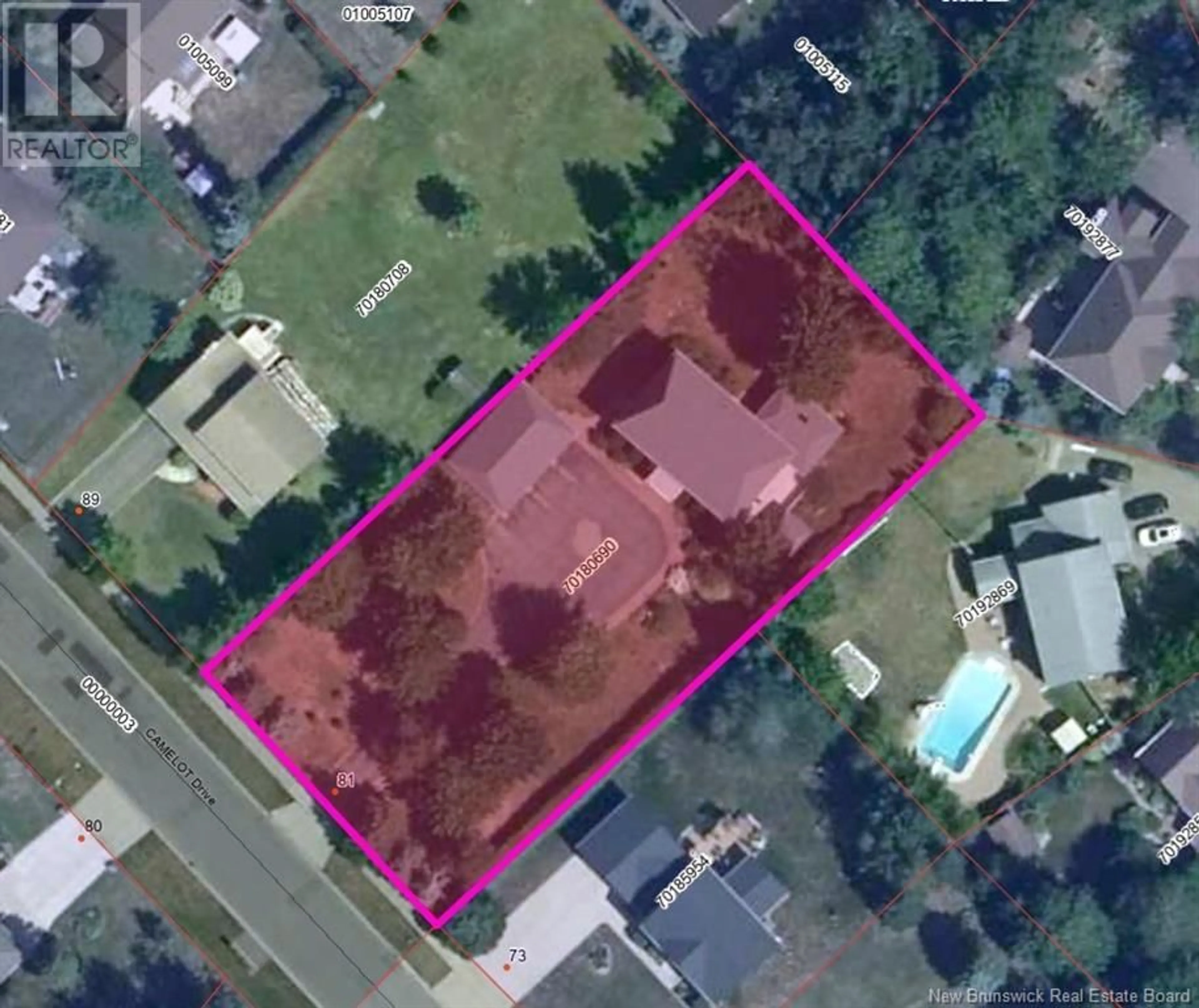 A pic from outside/outdoor area/front of a property/back of a property/a pic from drone, unknown for 81 CAMELOT DRIVE, Moncton New Brunswick E1A6P1