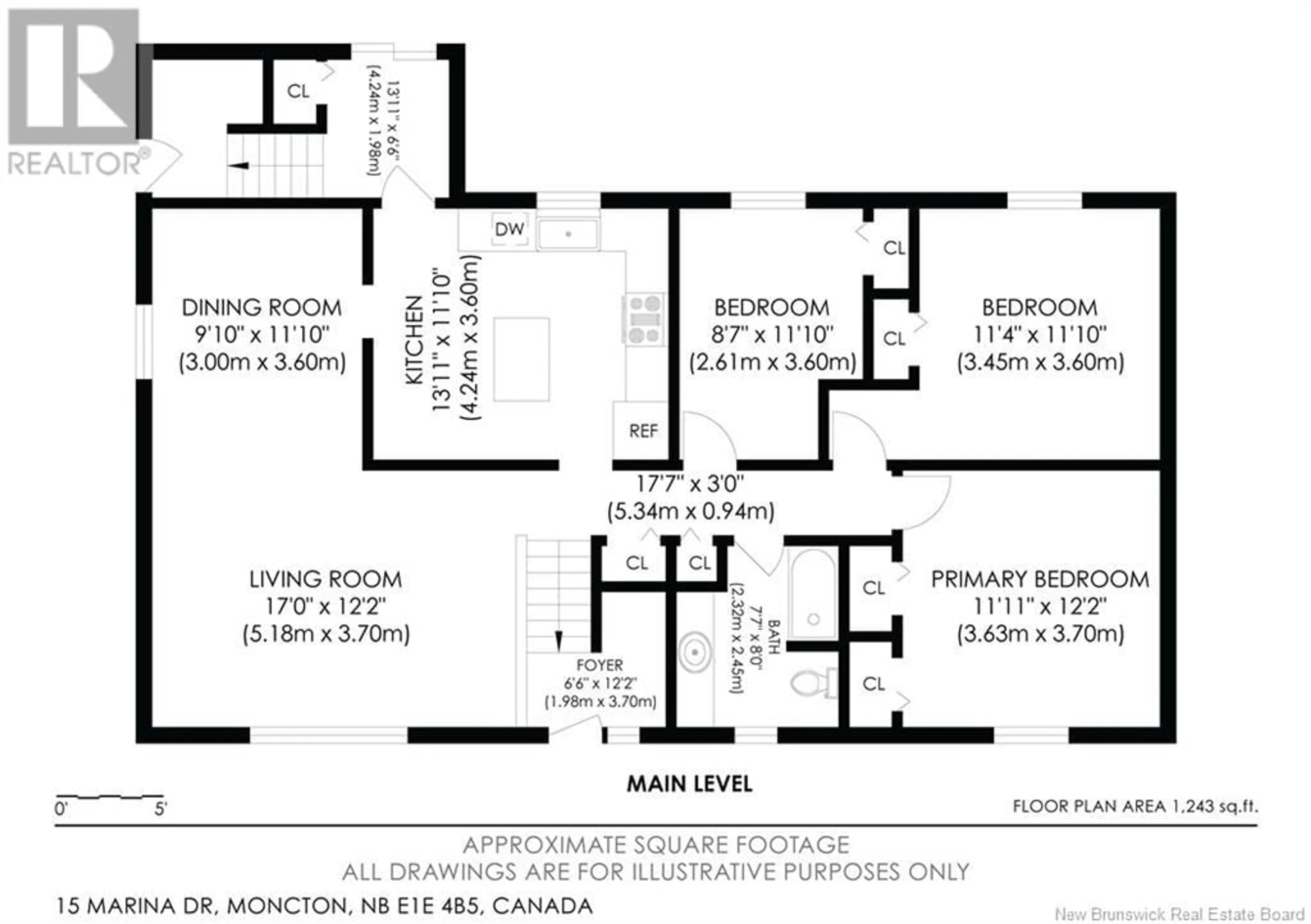 Floor plan for 15 Marina Drive, Moncton New Brunswick E1E4B5