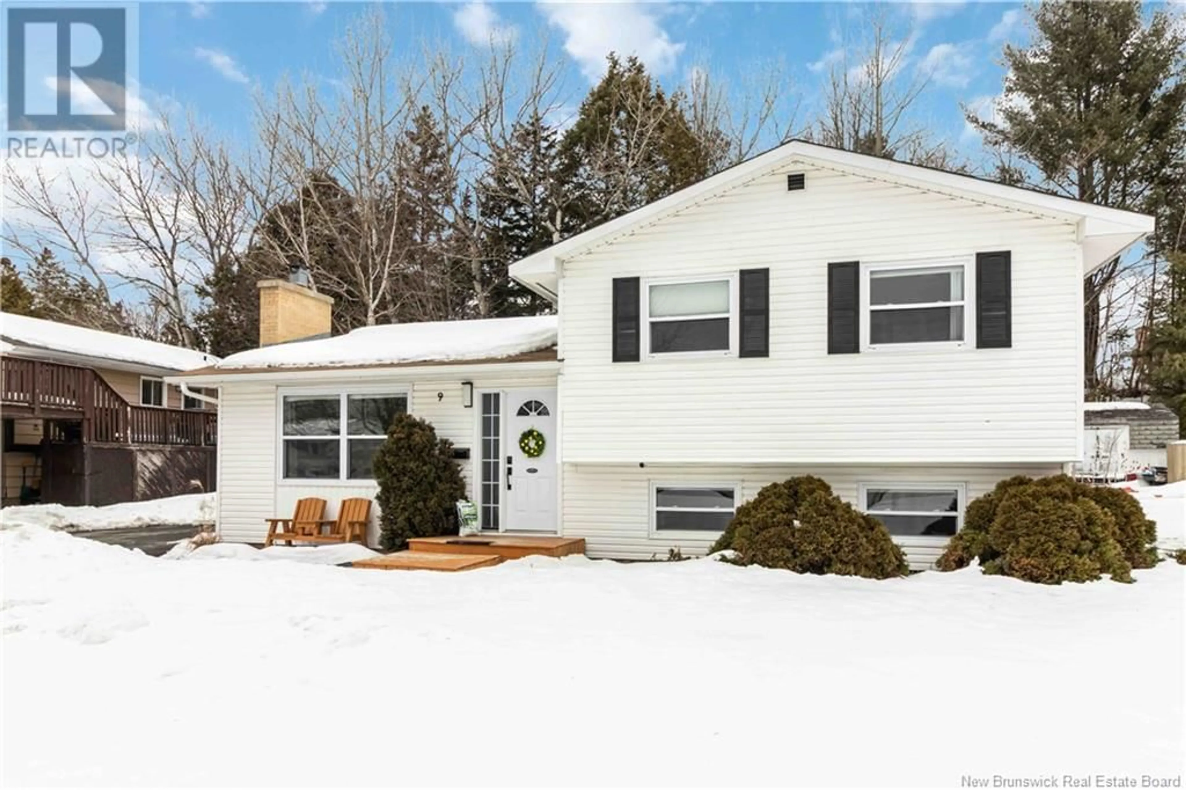 Home with vinyl exterior material, street for 9 Blair Street, Fredericton New Brunswick E3B5X1