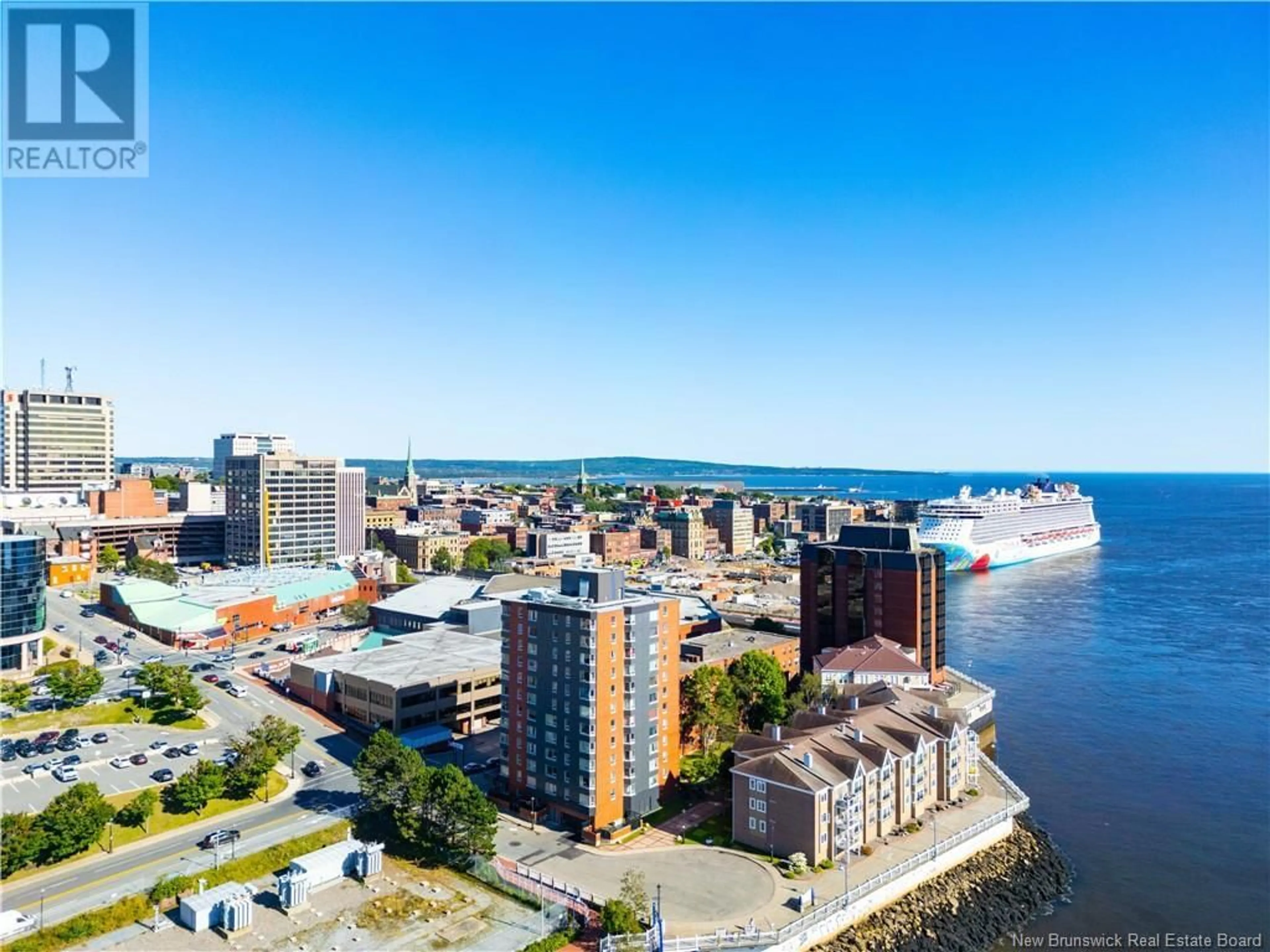 A pic from outside/outdoor area/front of a property/back of a property/a pic from drone, water/lake/river/ocean view for 2 Union Street Unit# 106, Saint John New Brunswick E2L5A7