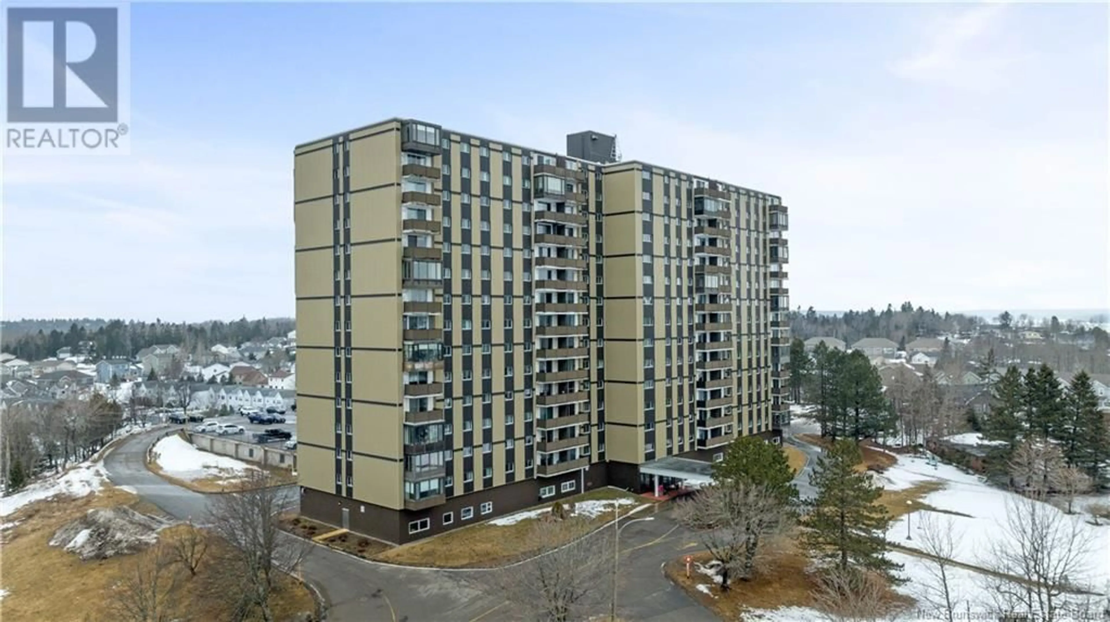 A pic from outside/outdoor area/front of a property/back of a property/a pic from drone, city buildings view from balcony for 310 Woodward Unit# 805, Saint John New Brunswick E2K2L1