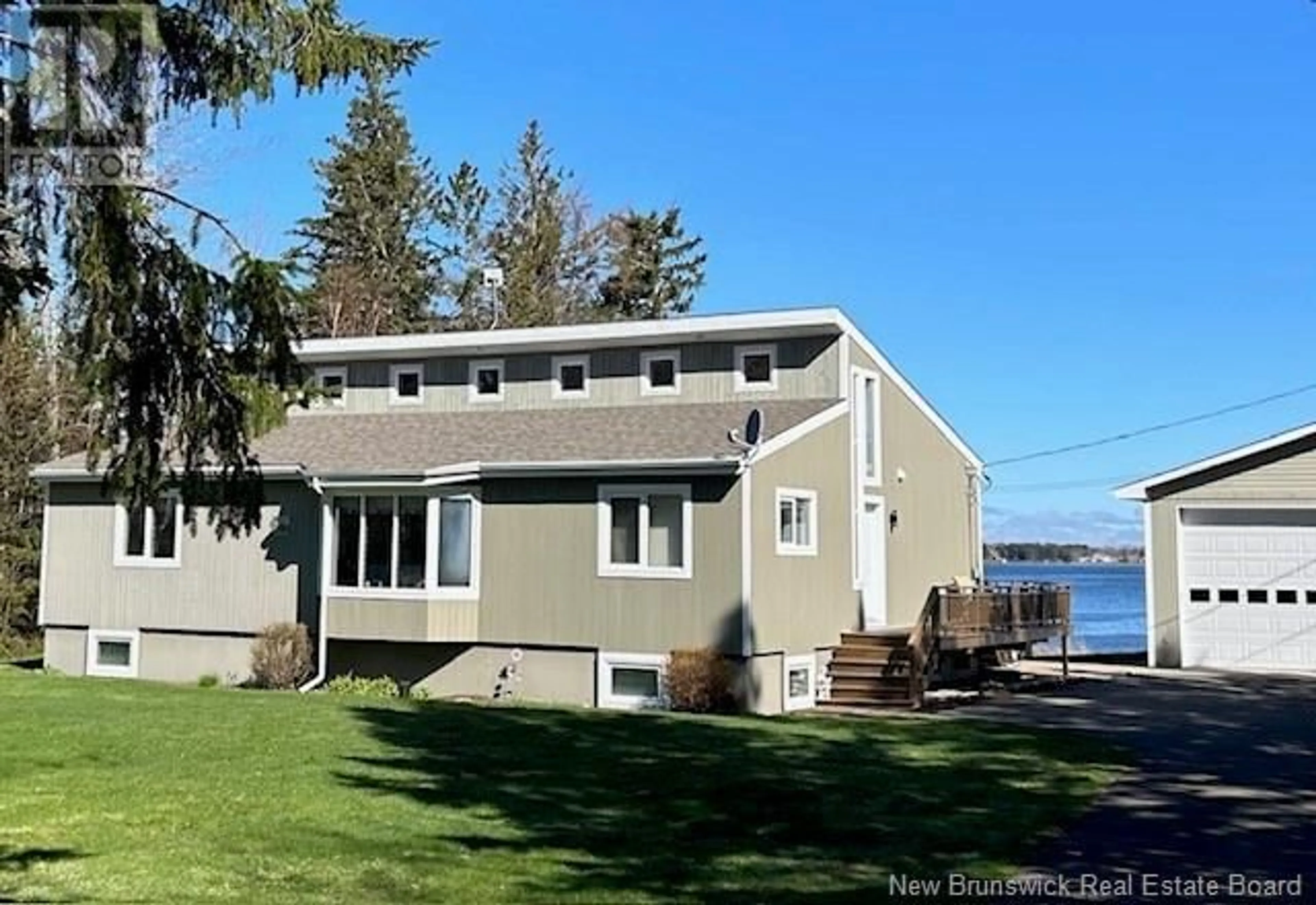 Home with vinyl exterior material, water/lake/river/ocean view for 5680 Route 505, Jardineville New Brunswick E4W2J1