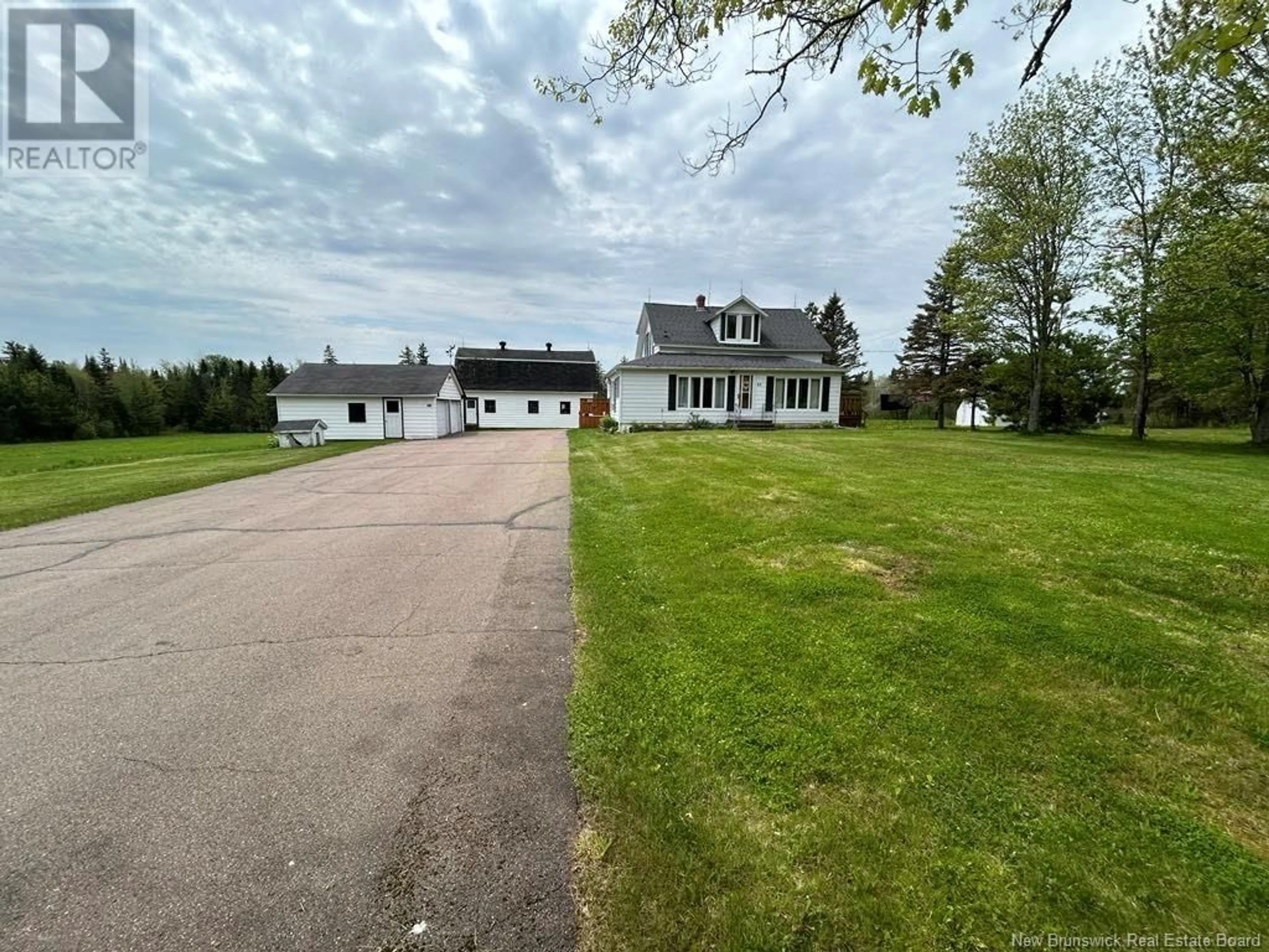 A pic from outside/outdoor area/front of a property/back of a property/a pic from drone, street for 83 Pollett River Road, Petitcodiac New Brunswick E4Z4J4