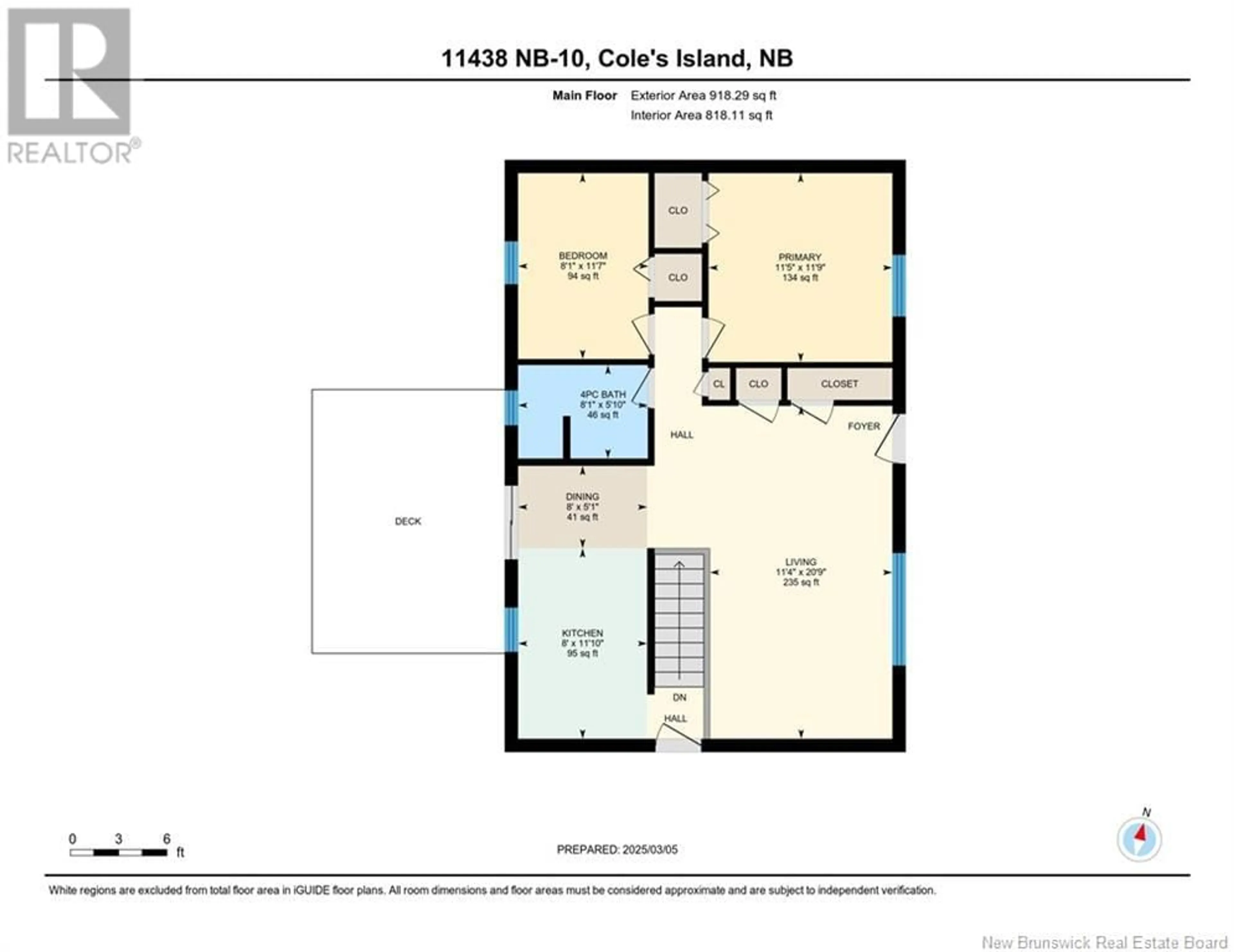 Floor plan for 11438 Route 10, Coles Island New Brunswick E4C2P8