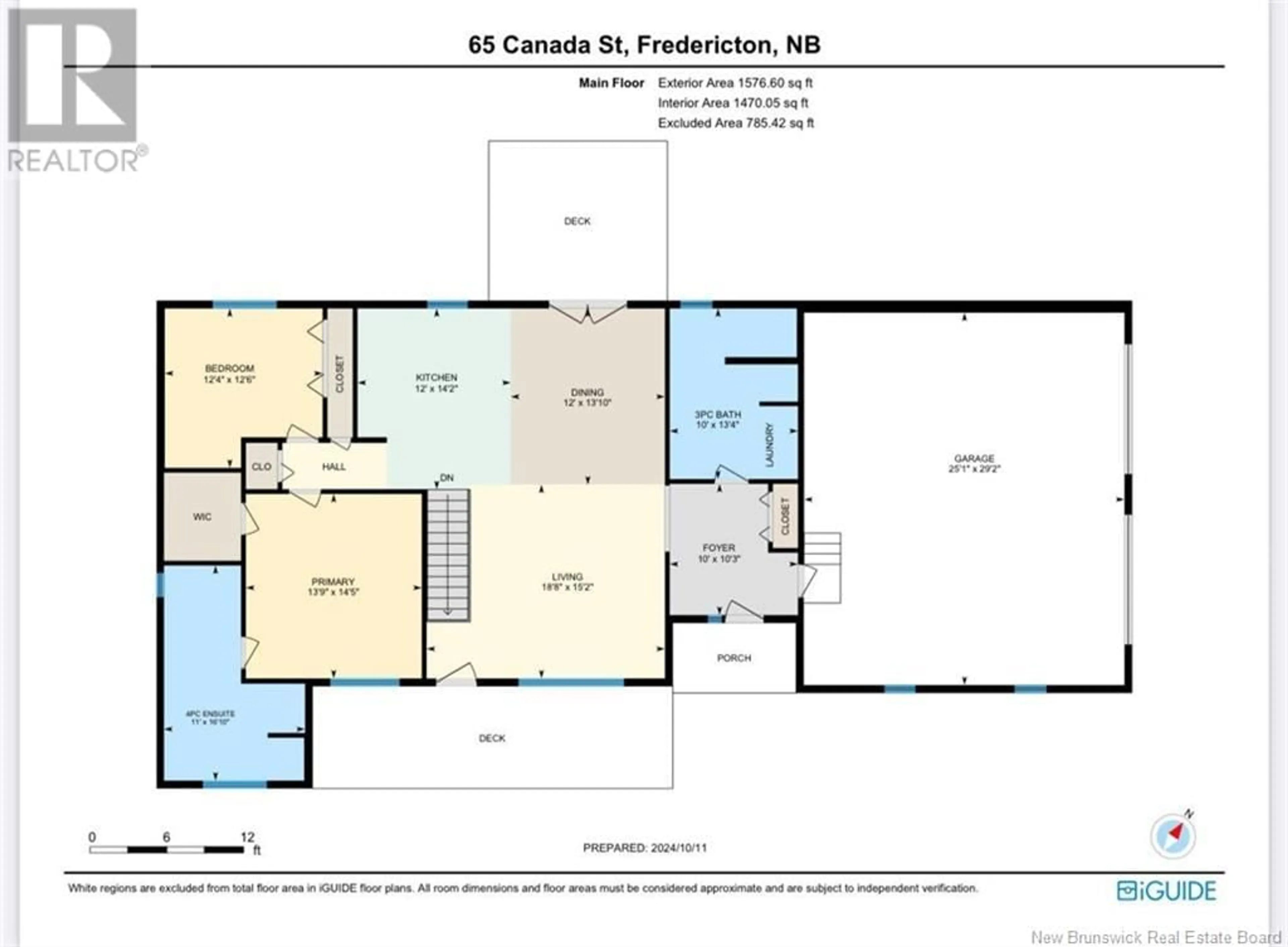 Floor plan for 65 Canada Street, Fredericton New Brunswick E3A3Z3