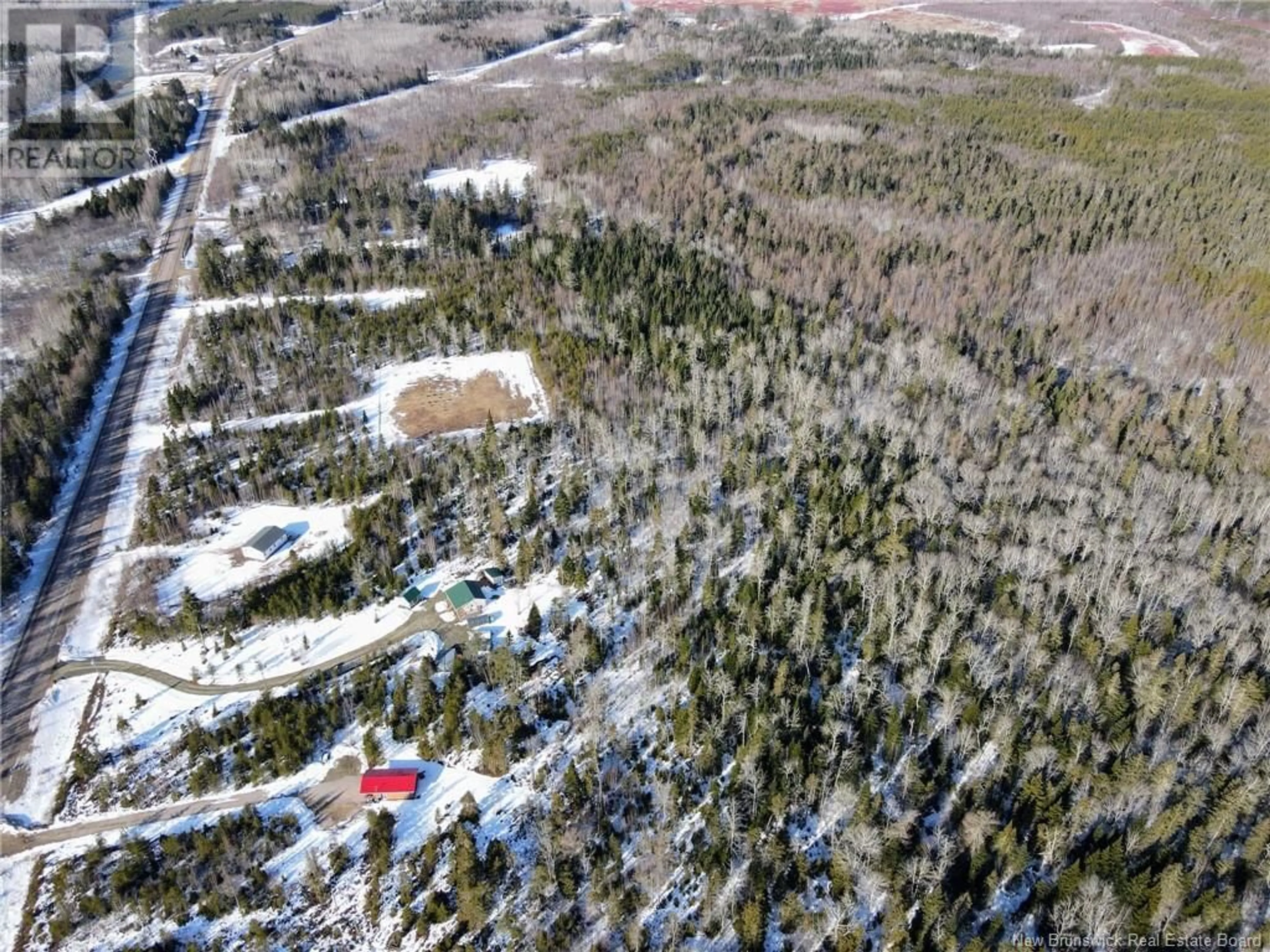 A pic from outside/outdoor area/front of a property/back of a property/a pic from drone, forest/trees view for 6775 Route 112, Canaan New Brunswick E4Z5X6