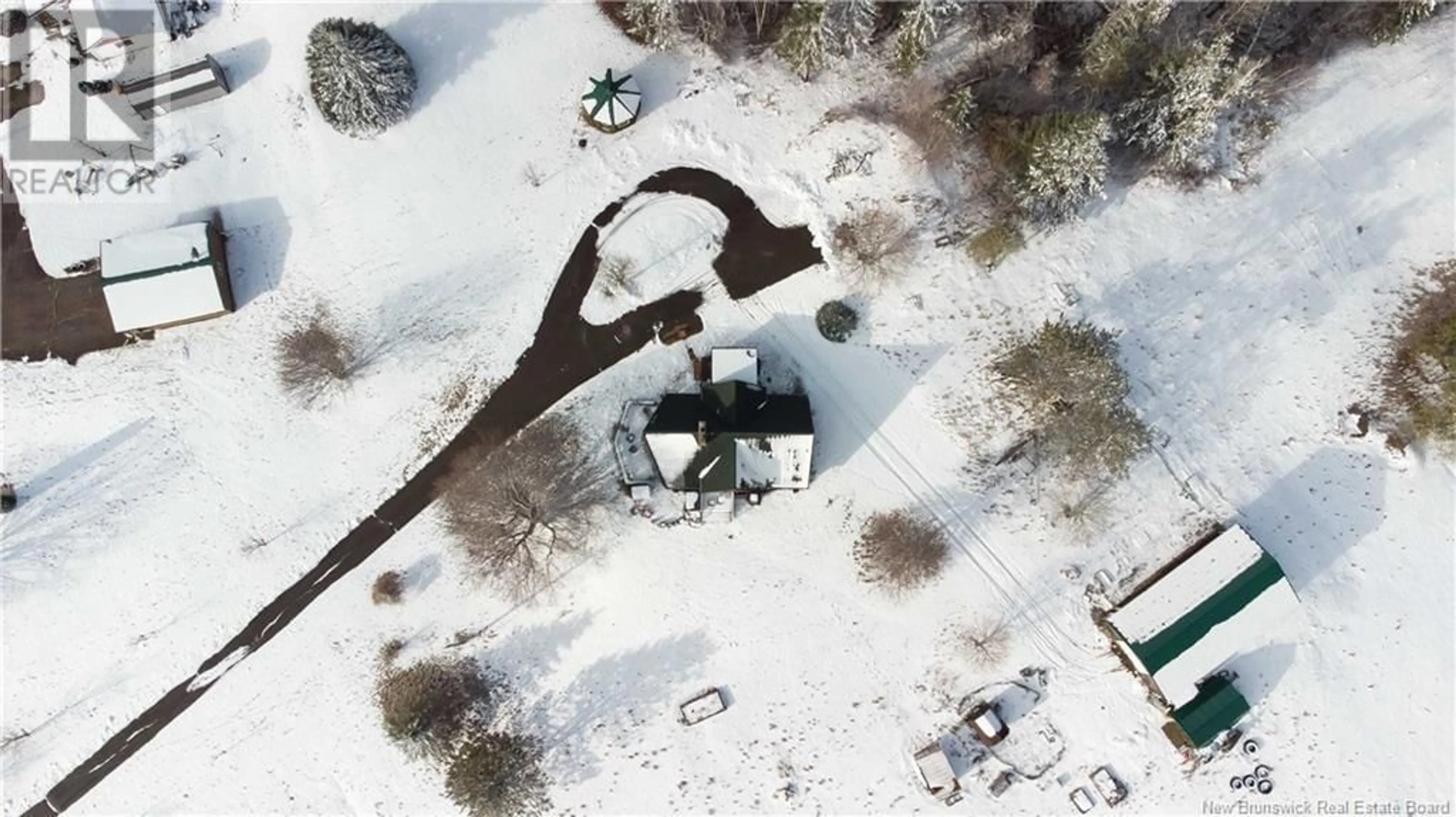 A pic from outside/outdoor area/front of a property/back of a property/a pic from drone, street for 1163 ROUTE 465, Clairville New Brunswick E4T2K9