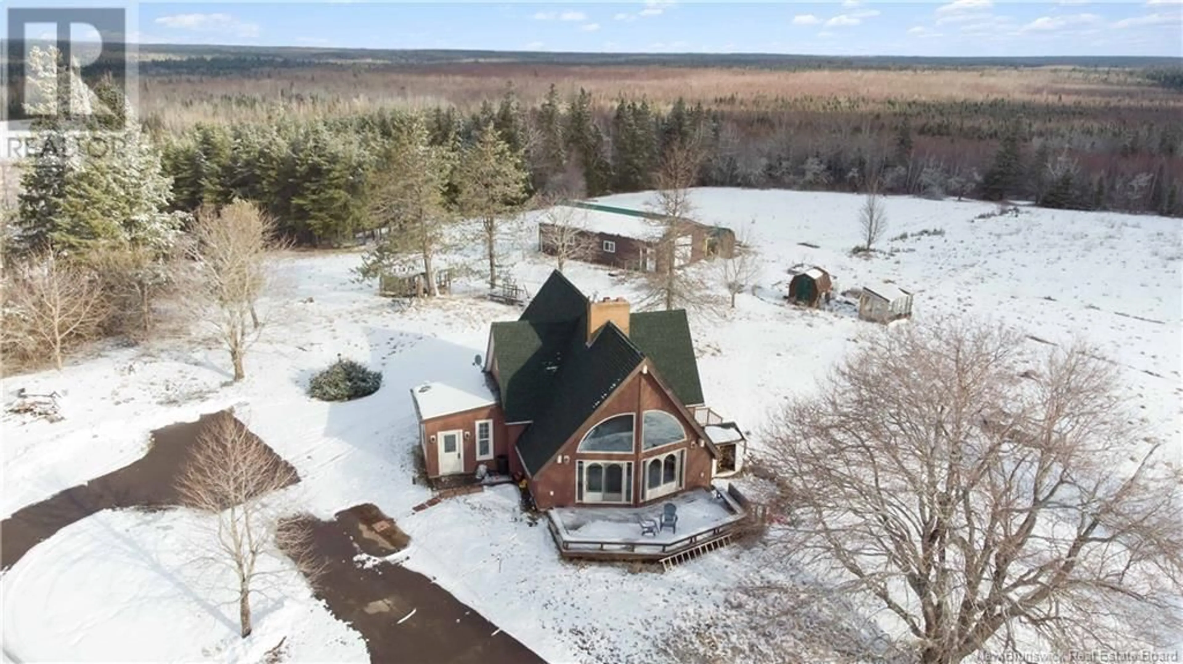A pic from outside/outdoor area/front of a property/back of a property/a pic from drone, building for 1163 ROUTE 465, Clairville New Brunswick E4T2K9