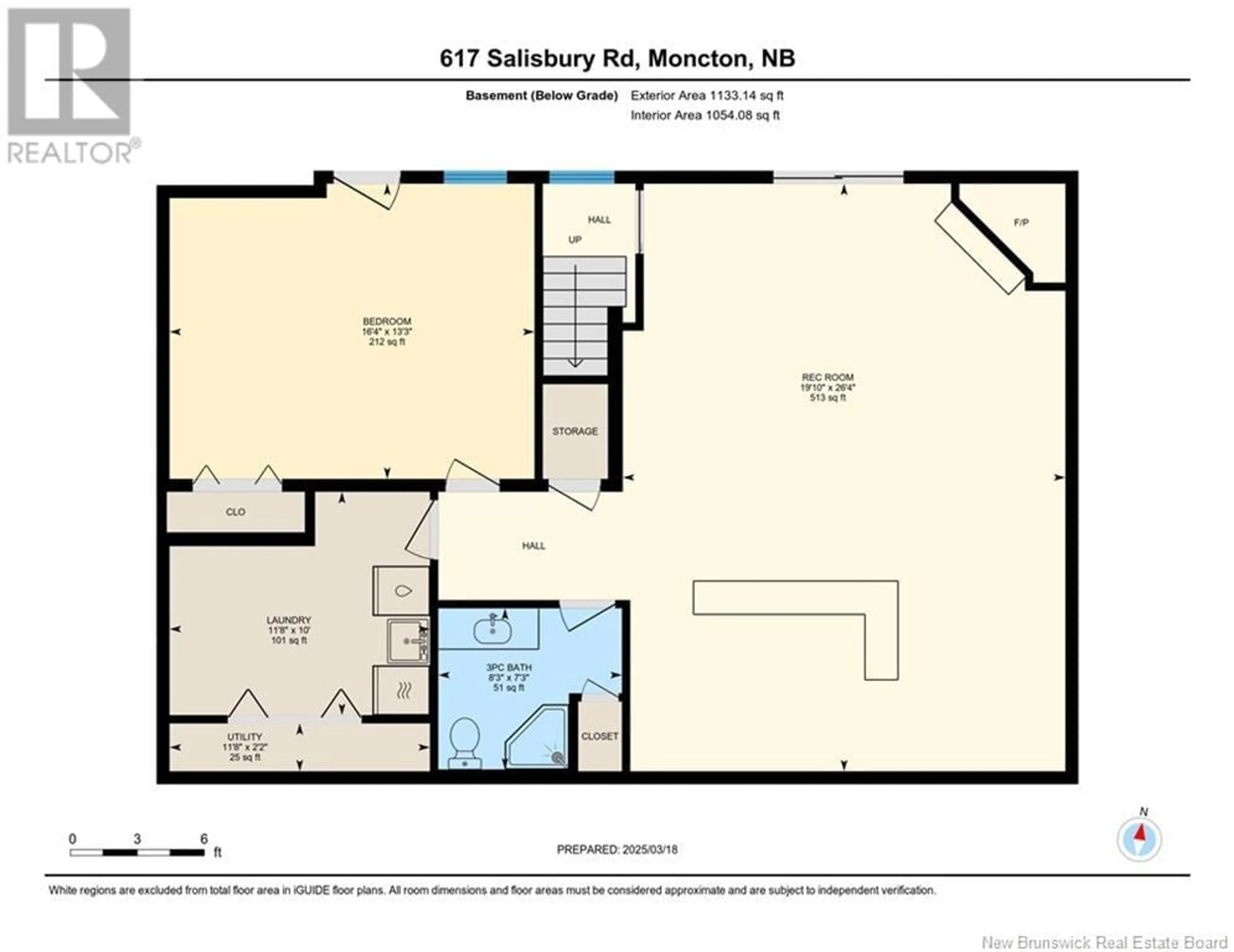 Floor plan for 617 SALISBURY ROAD, Moncton New Brunswick E1E1B9