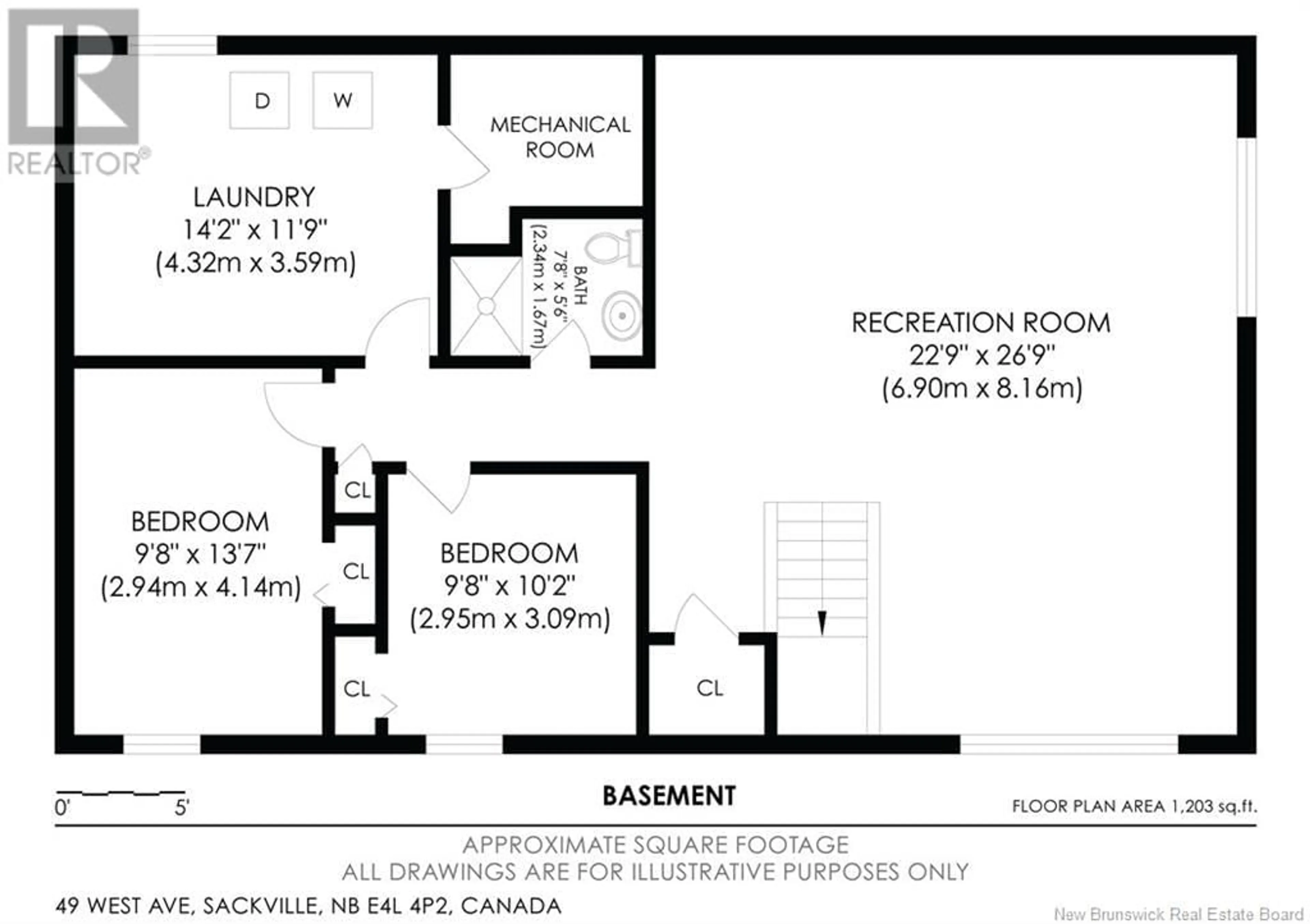 Floor plan for 49 WEST AVENUE, Sackville New Brunswick E4L4P2
