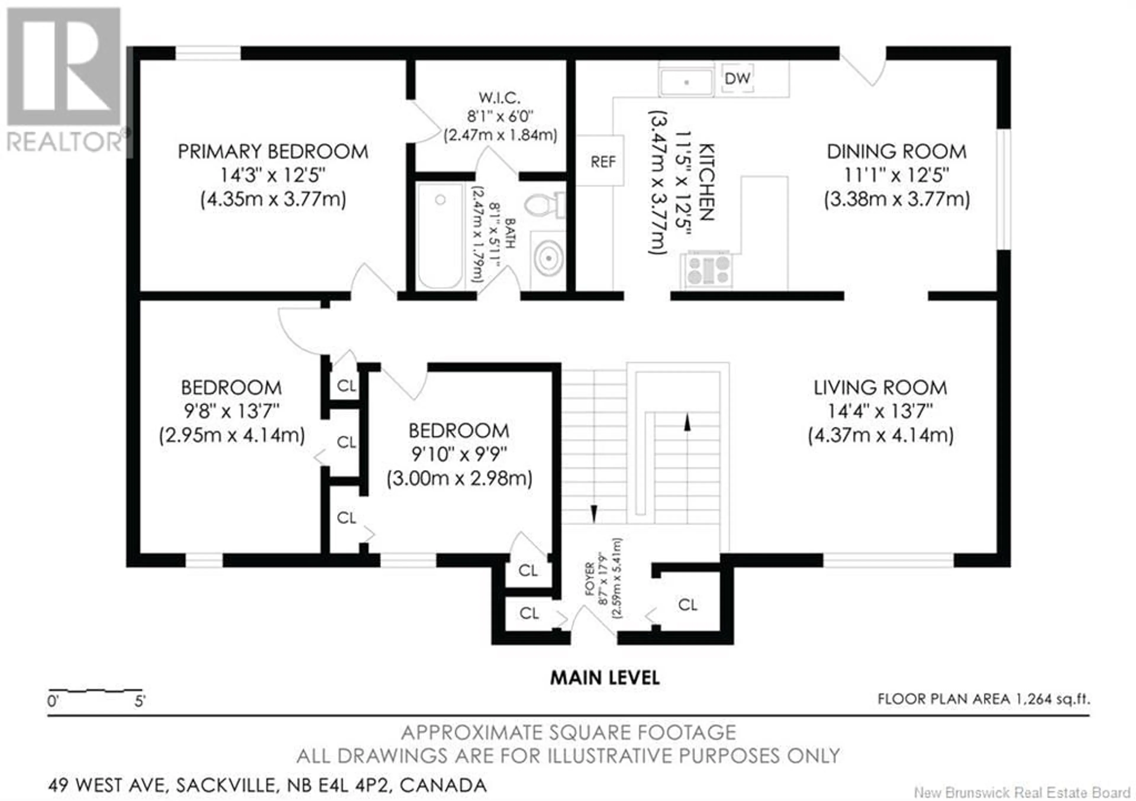 Floor plan for 49 WEST AVENUE, Sackville New Brunswick E4L4P2