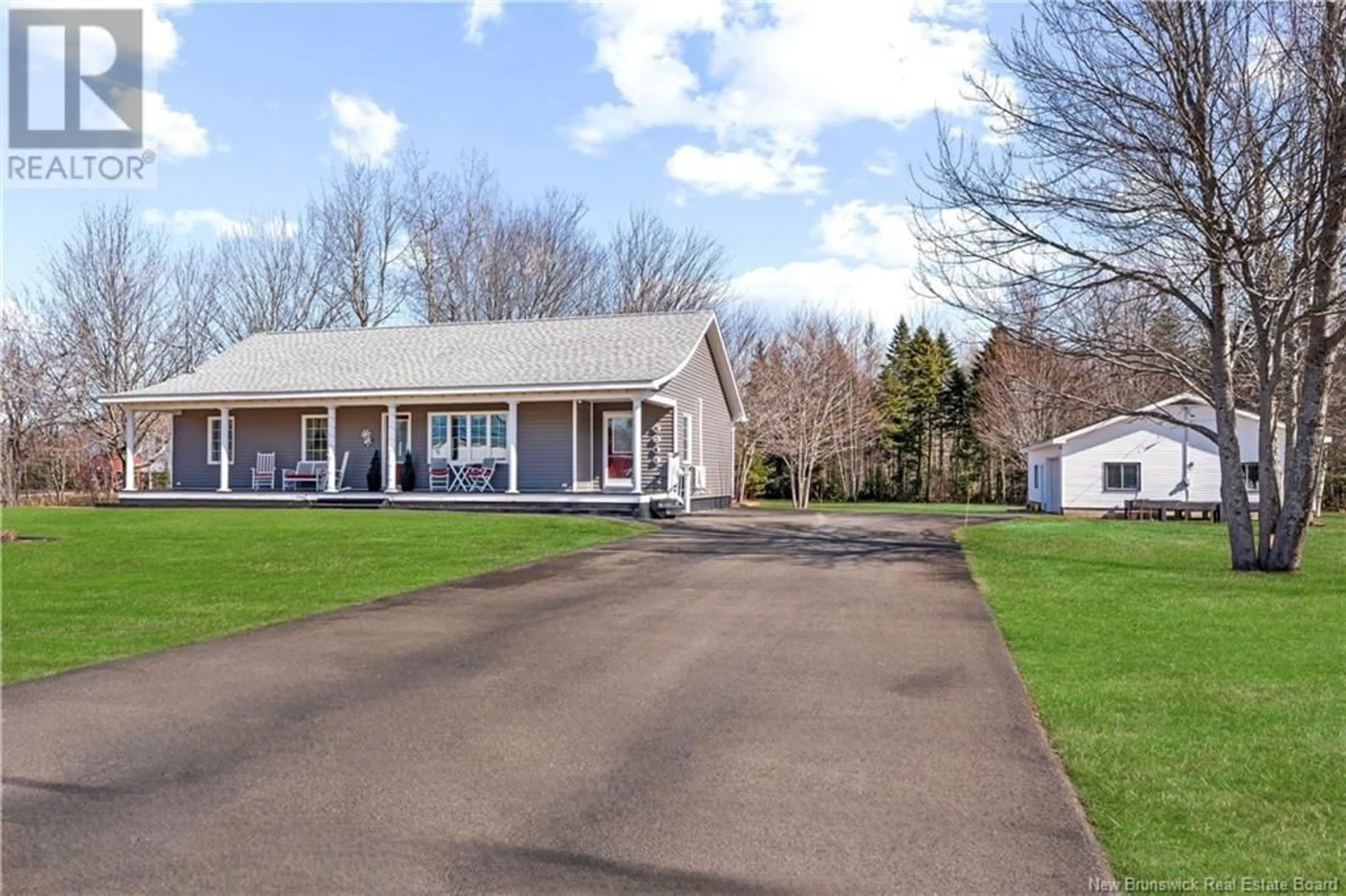 A pic from outside/outdoor area/front of a property/back of a property/a pic from drone, street for 10133 ROUTE 134, Saint-Charles New Brunswick E4X1J3