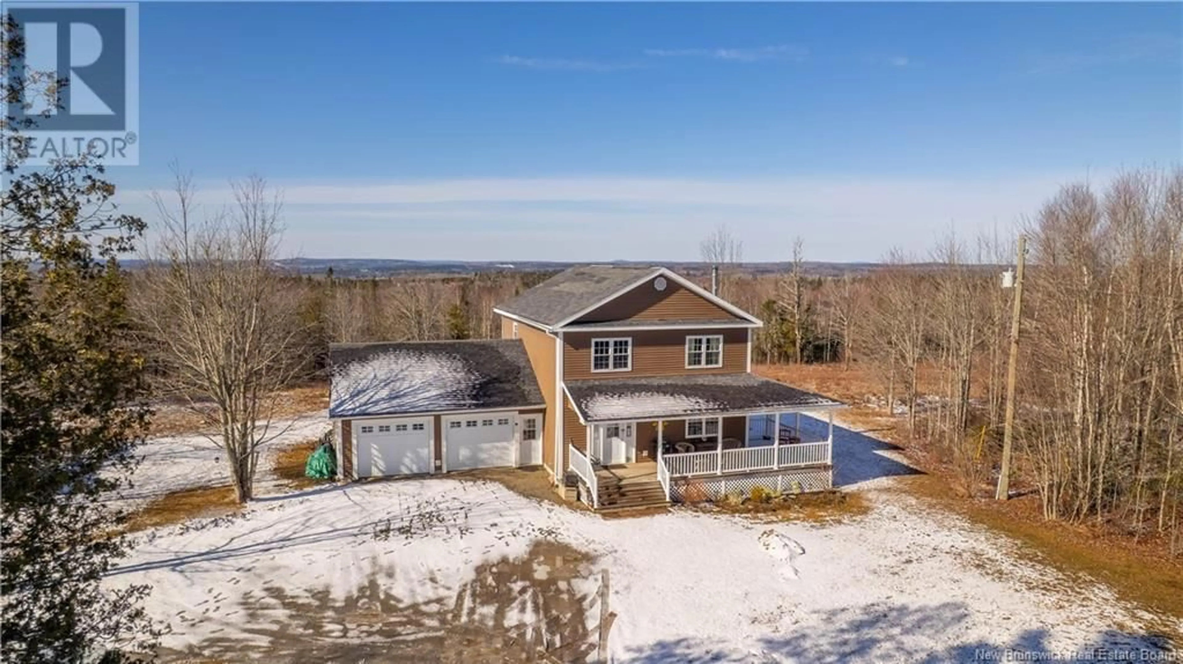 A pic from outside/outdoor area/front of a property/back of a property/a pic from drone, water/lake/river/ocean view for 215 ST DAVID RIDGE ROAD, Oak Bay New Brunswick E3L4P9