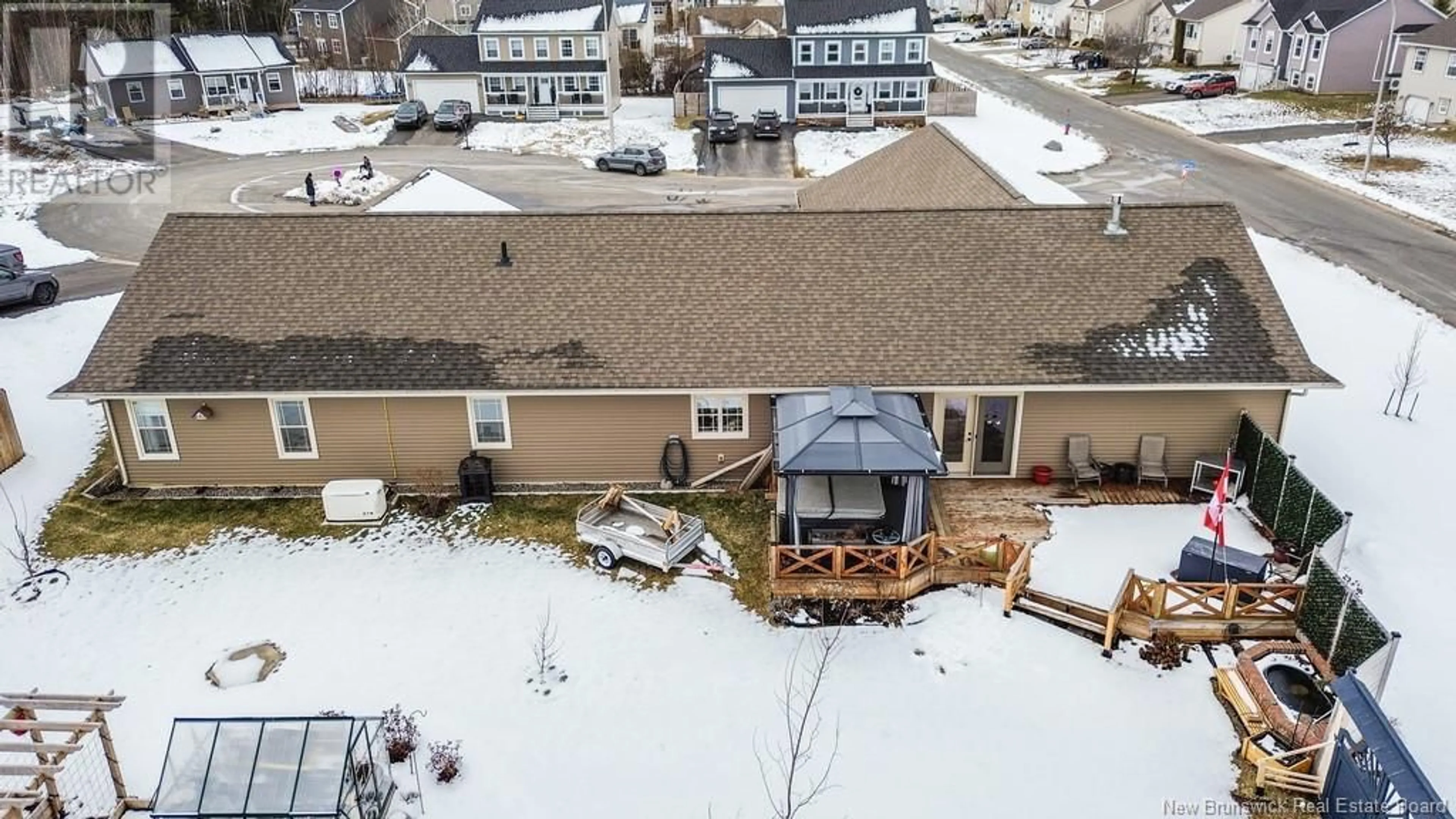 A pic from outside/outdoor area/front of a property/back of a property/a pic from drone, unknown for 3 CAMPBELL COURT, Oromocto New Brunswick E2V0L7